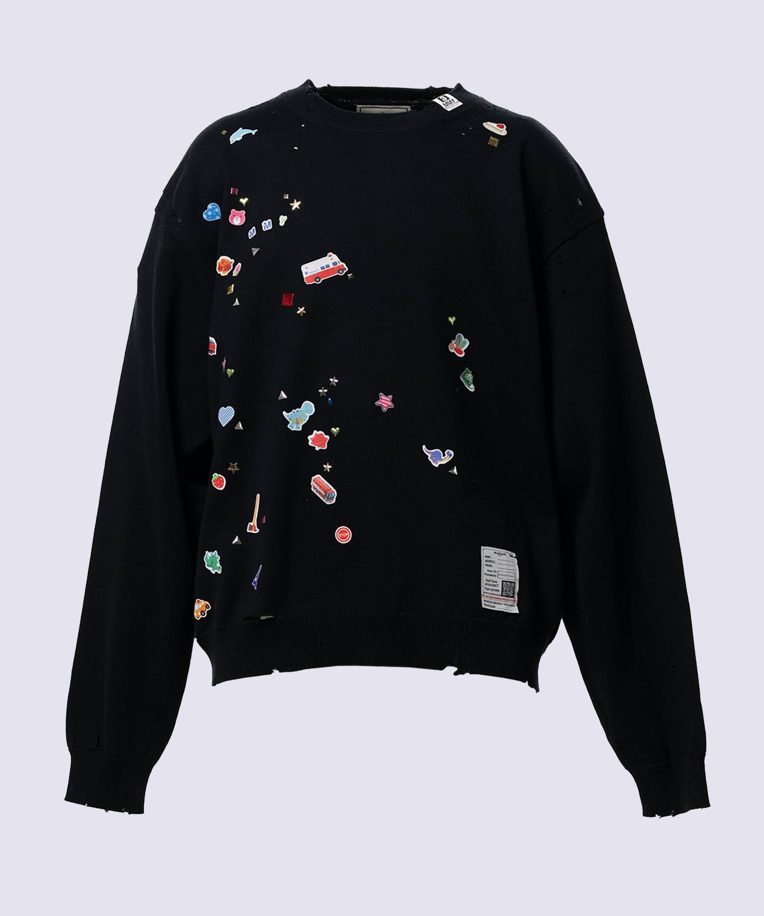 KIDS STICKER KNIT PULLOVER