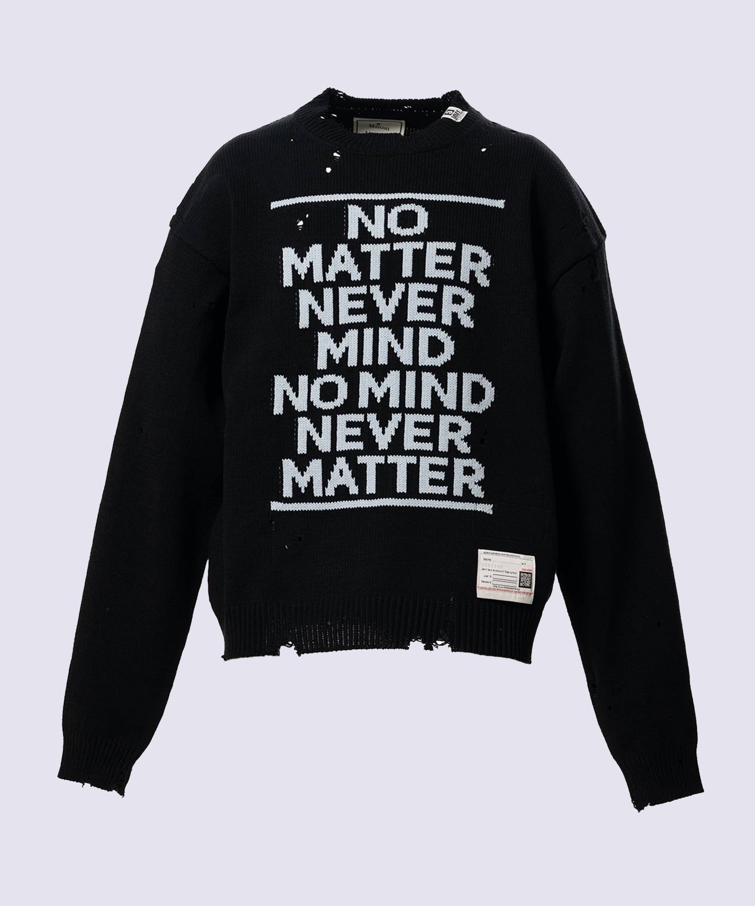 LETTERED KNIT PULLOVER