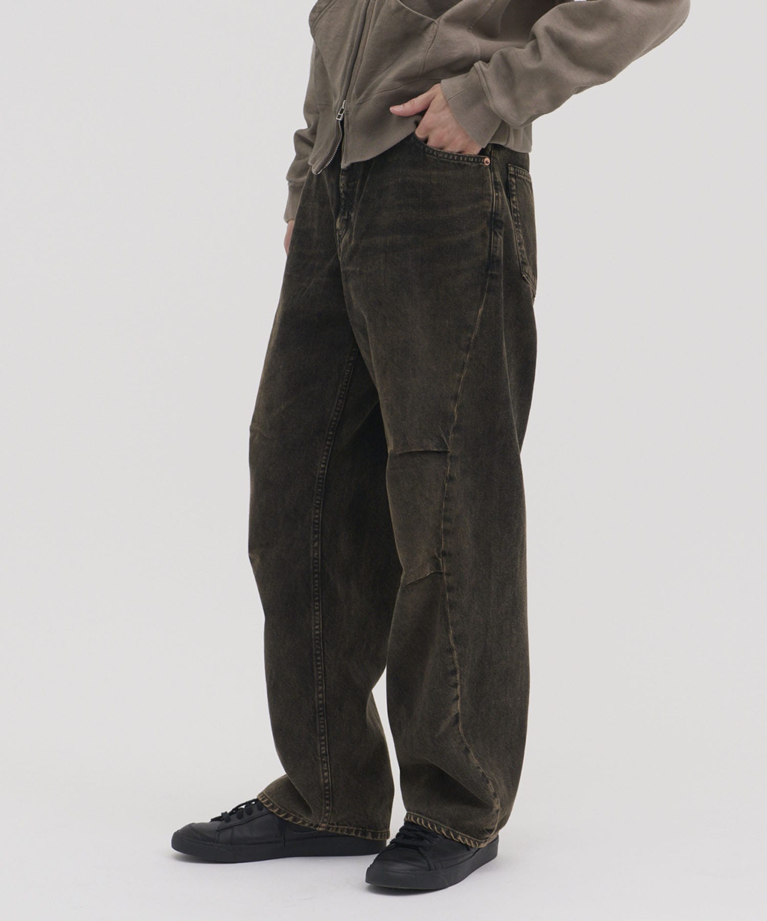 DRAPE OVER DENIM PANTS