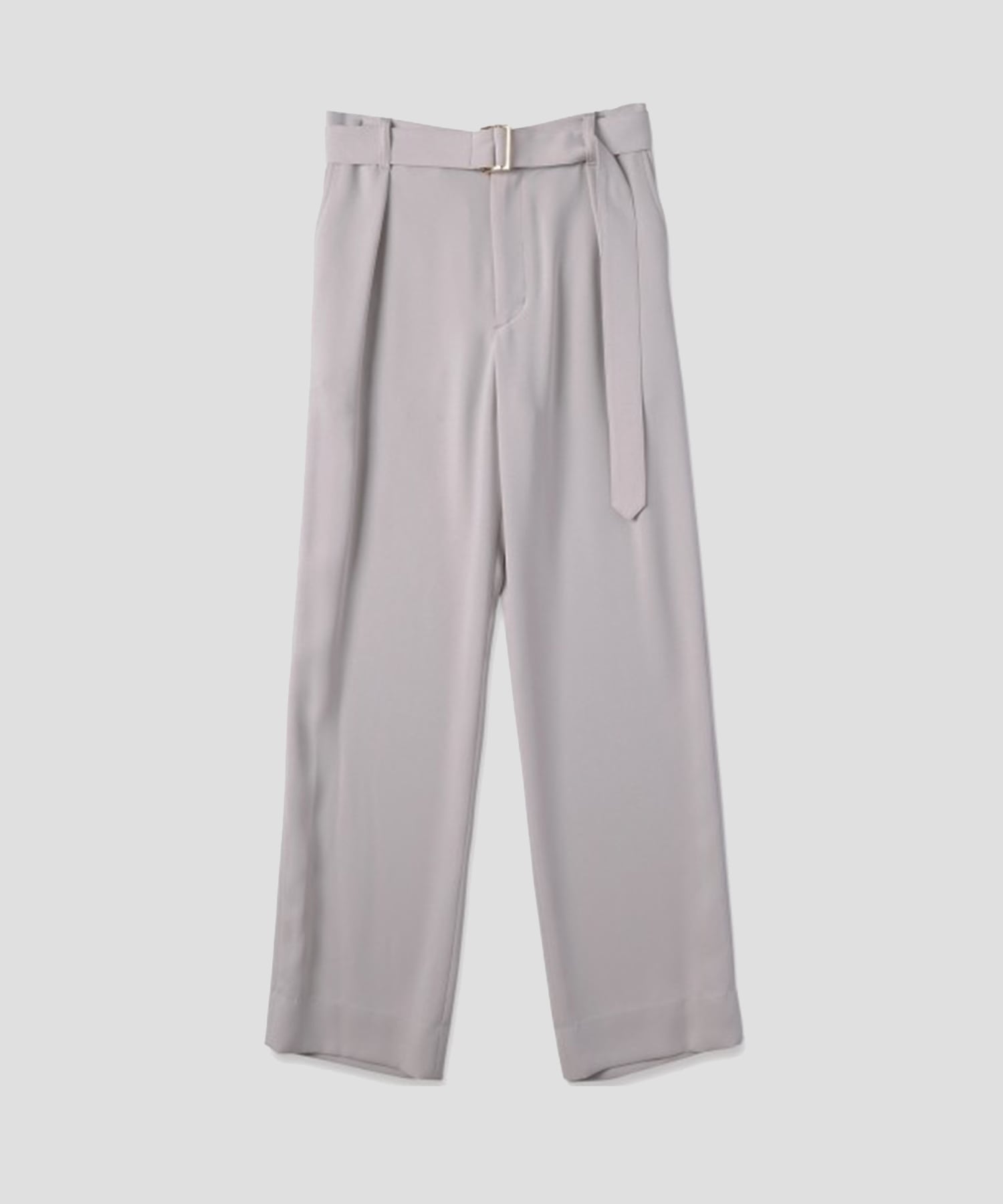 Double Satin 1Tuck Pant with Long Belt