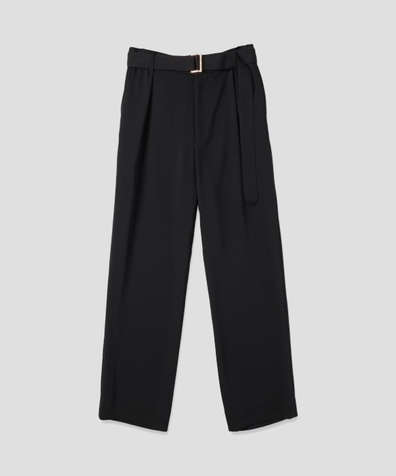 Double Satin 1Tuck Pant with Long Belt