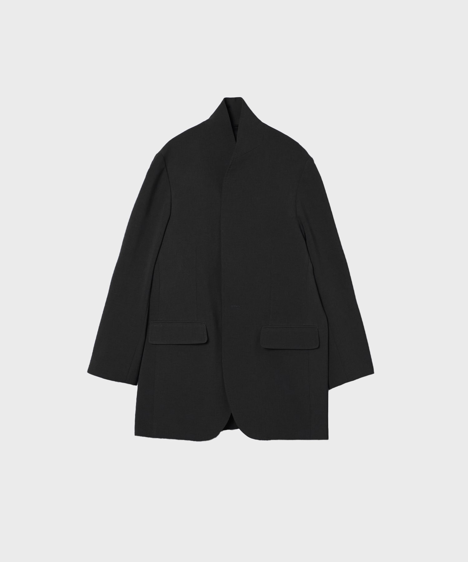 DOUBLE CLOTH SHAWL COLLAR LONG JACKET