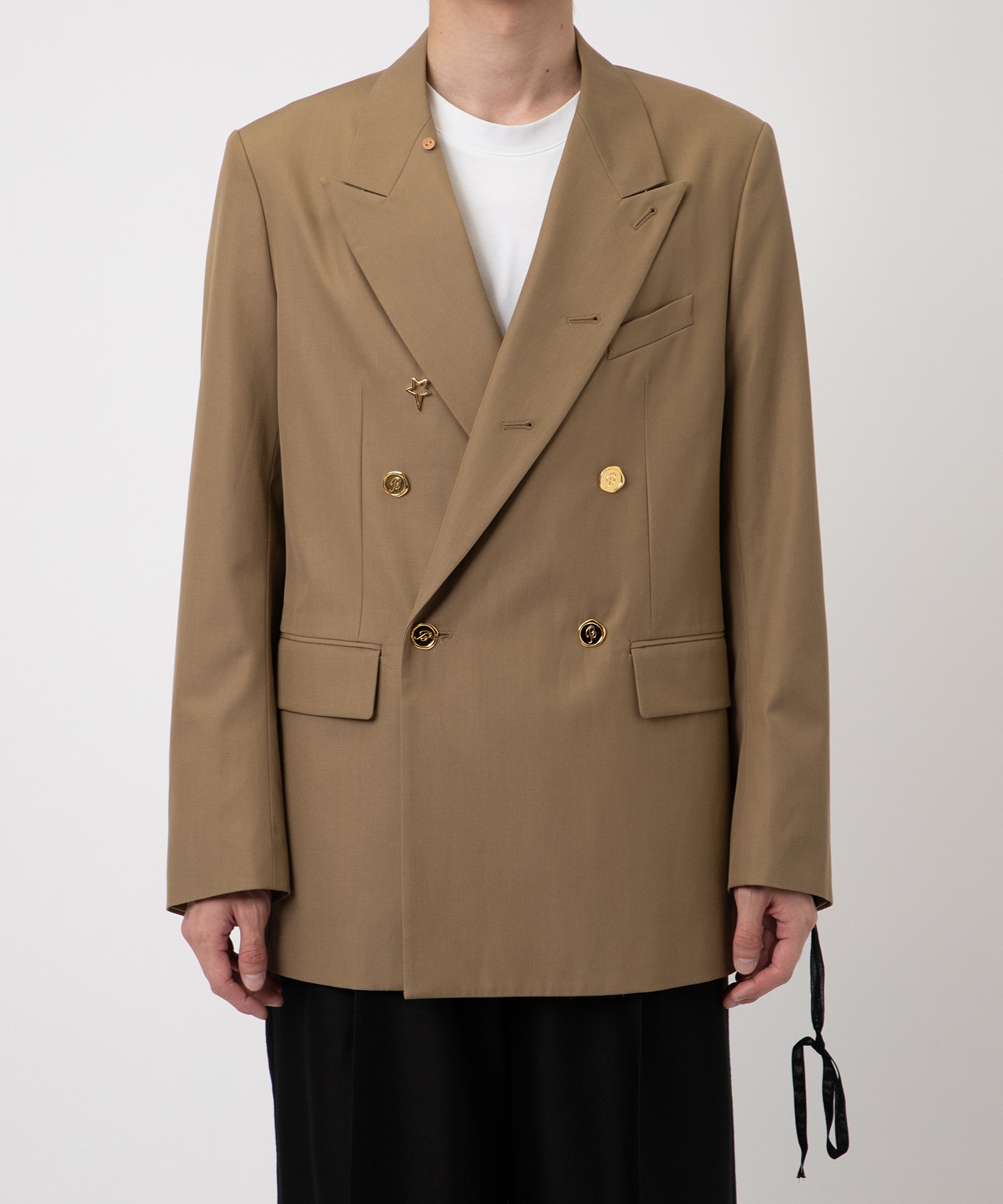 Cotton-Wool Double-Breasted Jacket