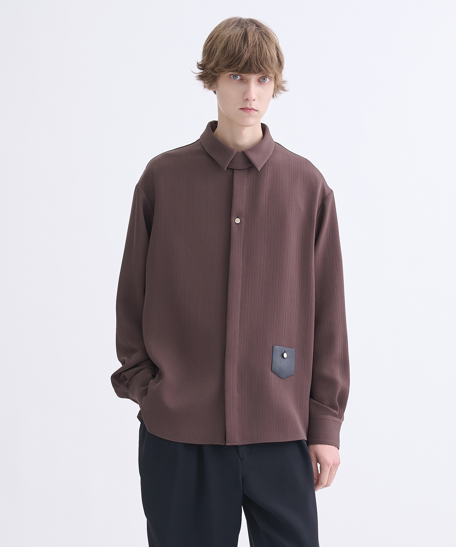 別注 Minimal Pocket L/S PLEATS SHIRTS