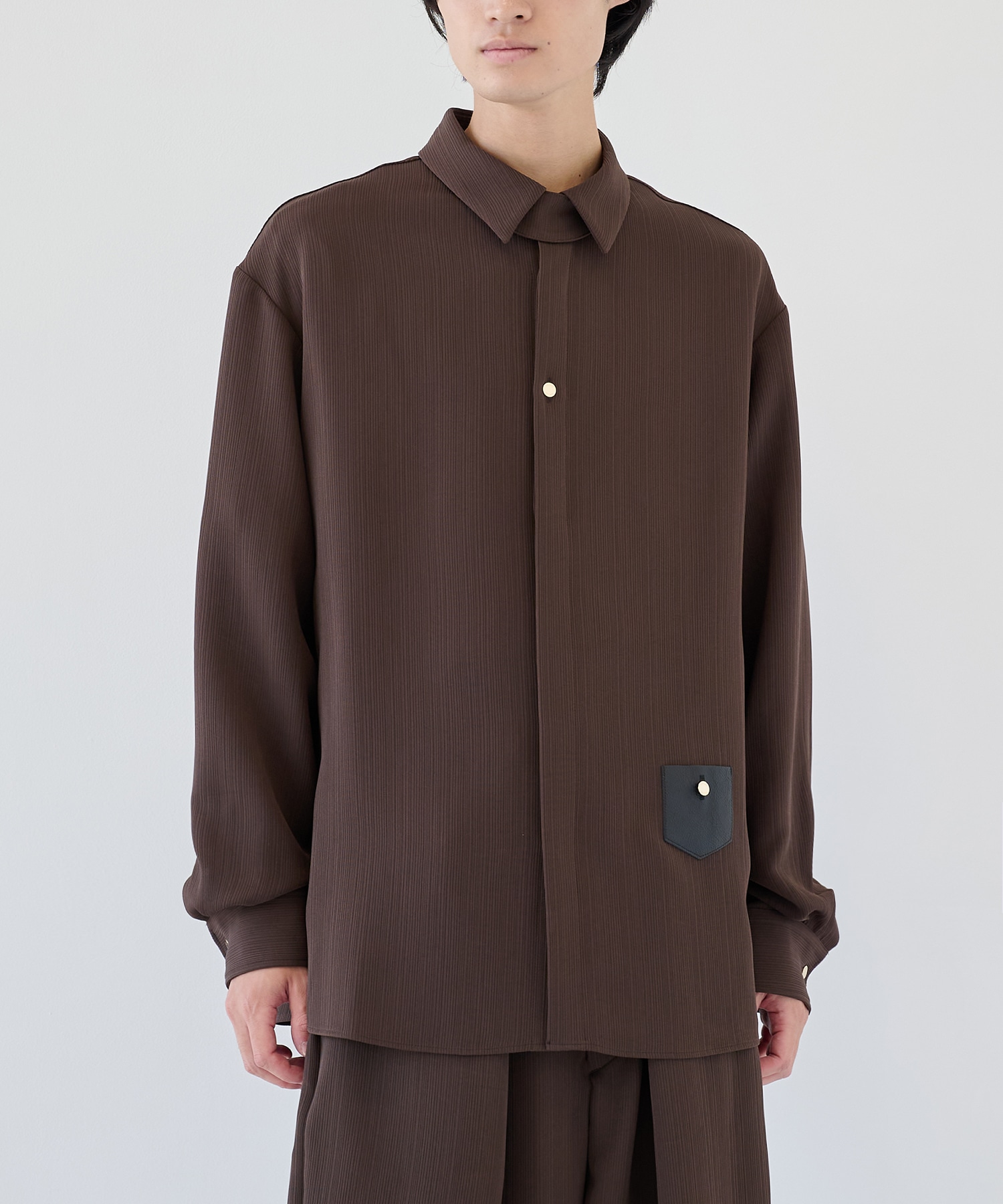 別注 Minimal Pocket L/S PLEATS SHIRTS
