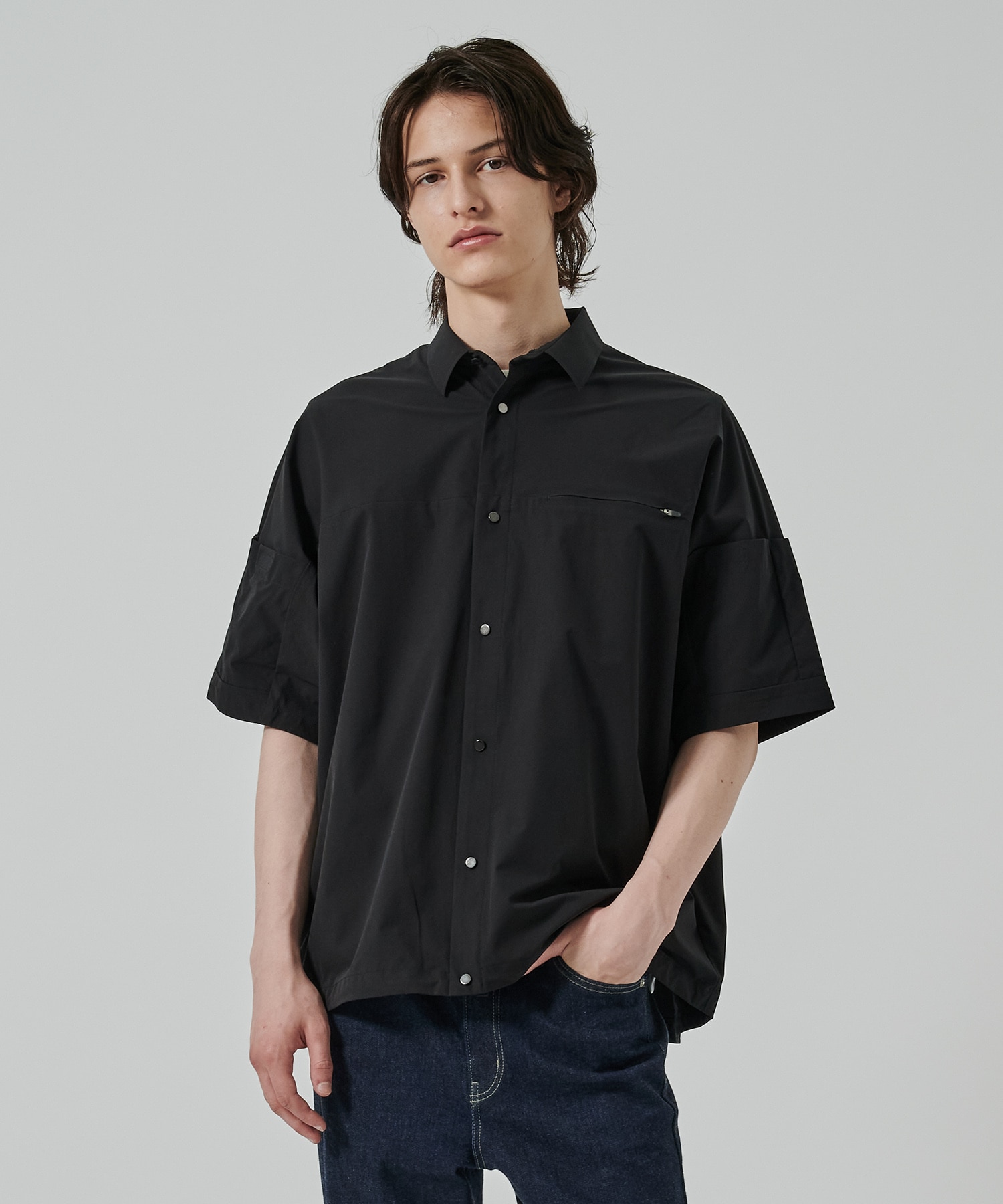 〈別注〉 BLK HALF SLEEVE SHIRTS