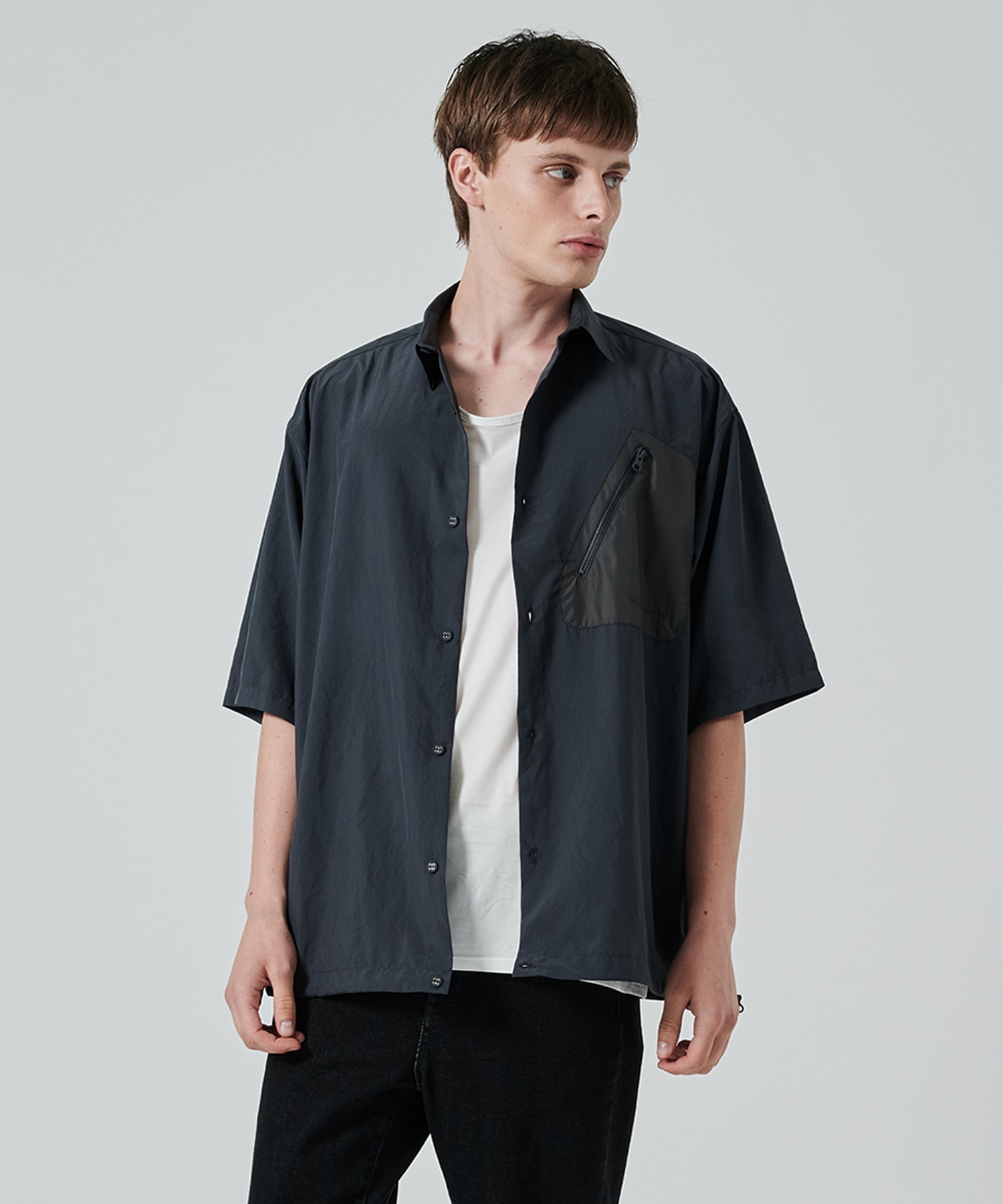 〈別注〉 DRAW CORD S/S POCKET SHIRTS