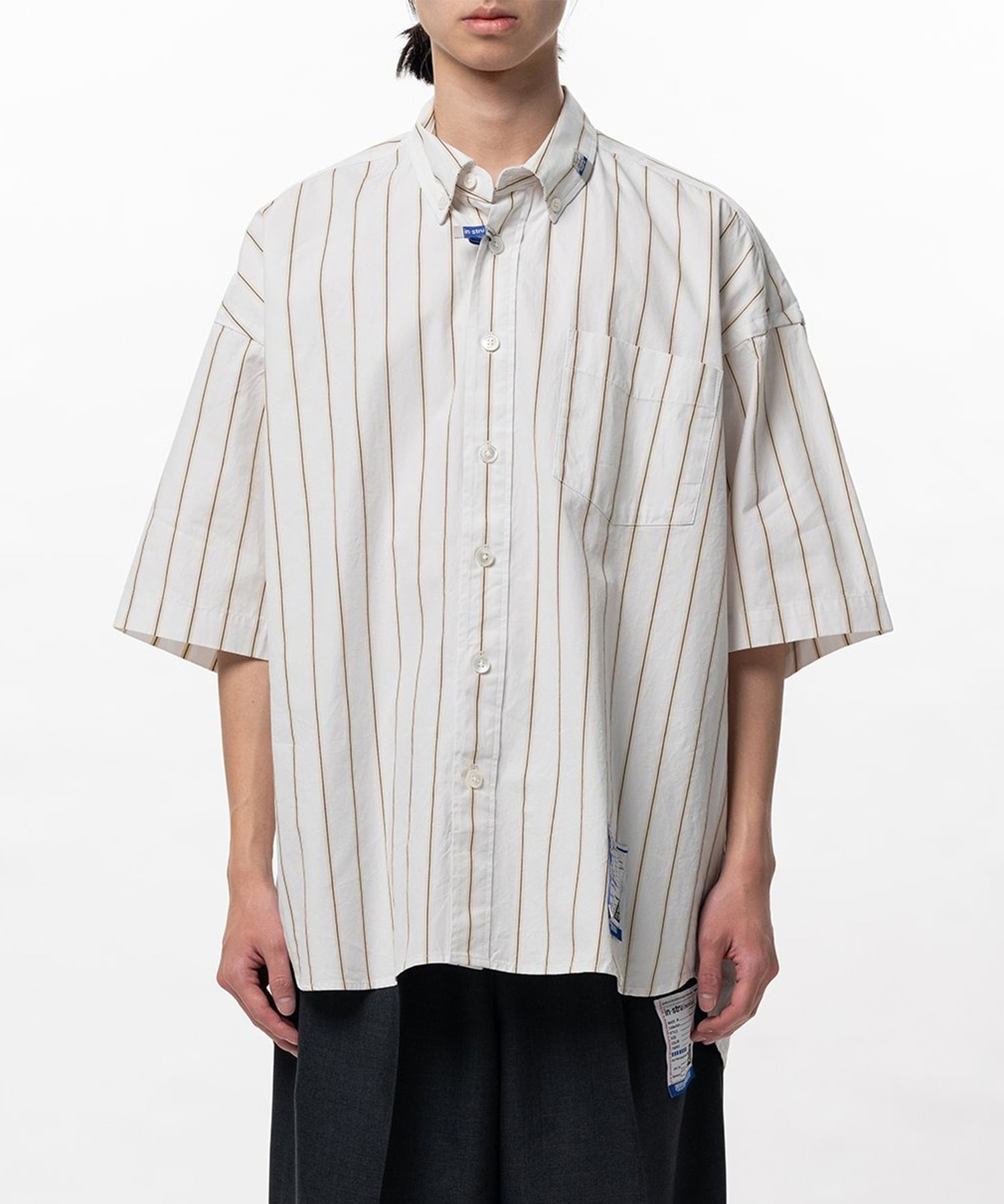 COTTON HIGH DENSITY STRIPE SS SHIRTS