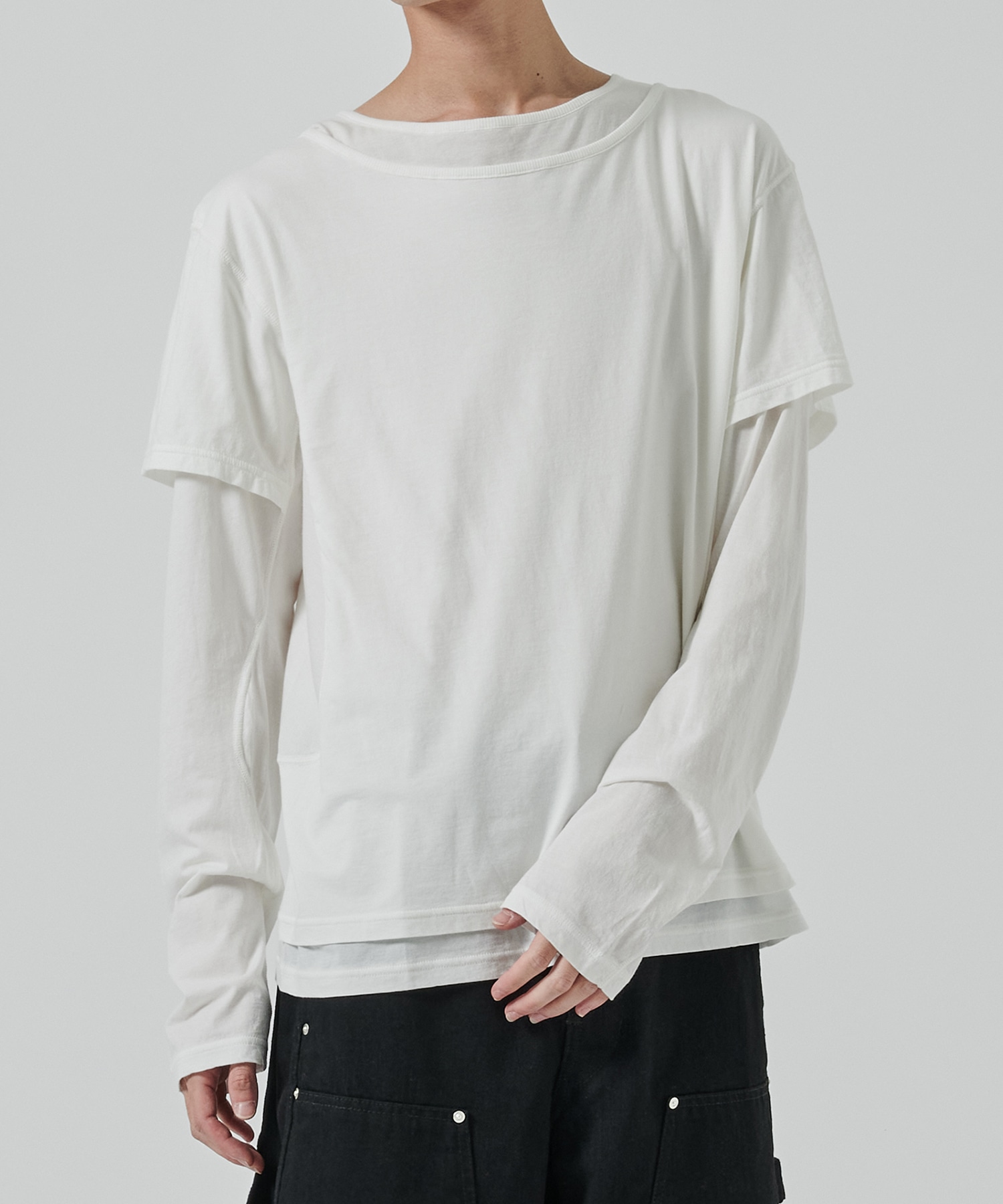 〈別注〉 DOUBLE LAYERD LONG SLEEVE TSHIRT