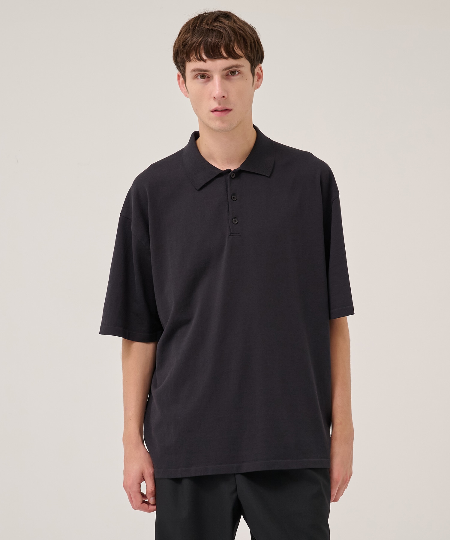 FRESCA KNIT HAIF SLEEVE POLO SWEATER