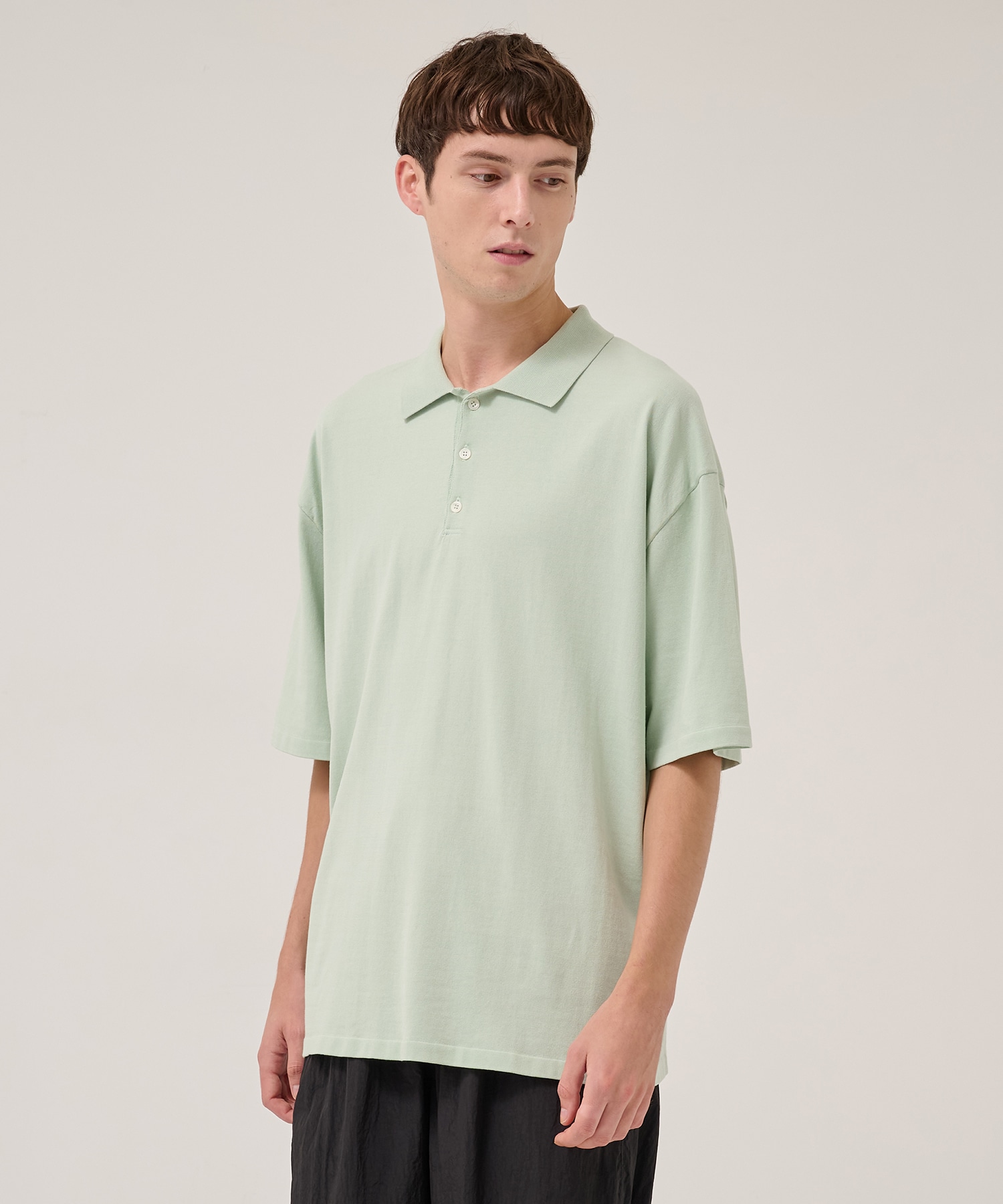 FRESCA KNIT HAIF SLEEVE POLO SWEATER