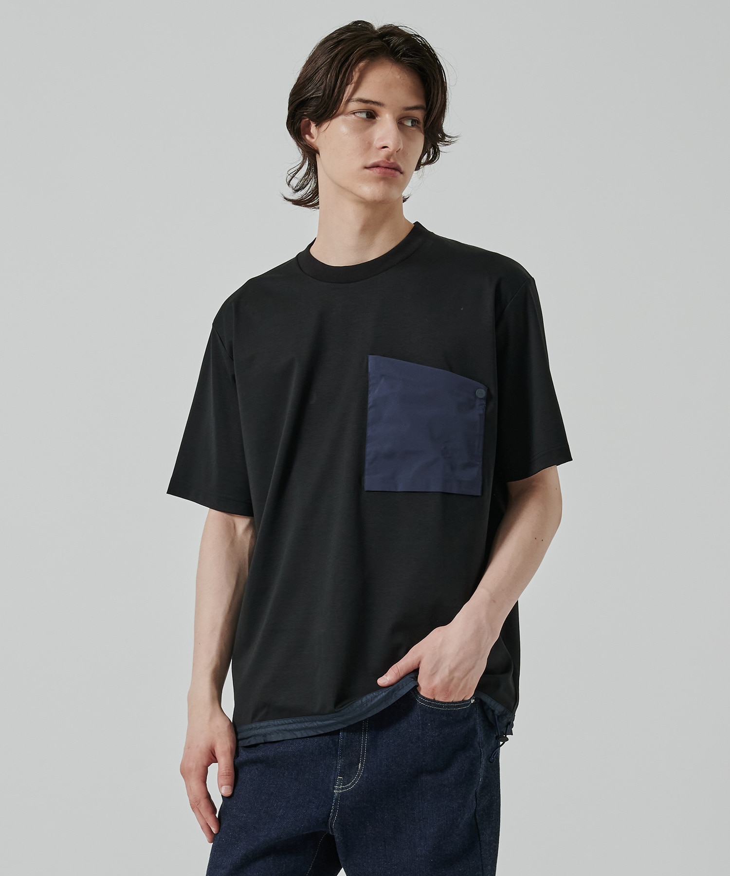 〈別注〉 DRAW CORD S/S POCKET TEE