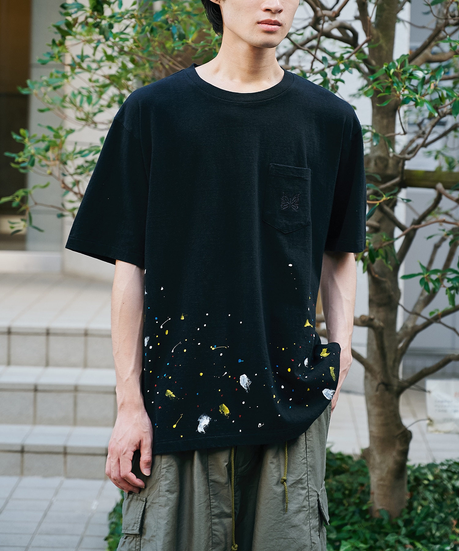 別注 Papillon Emb. Pocket S/S Tee