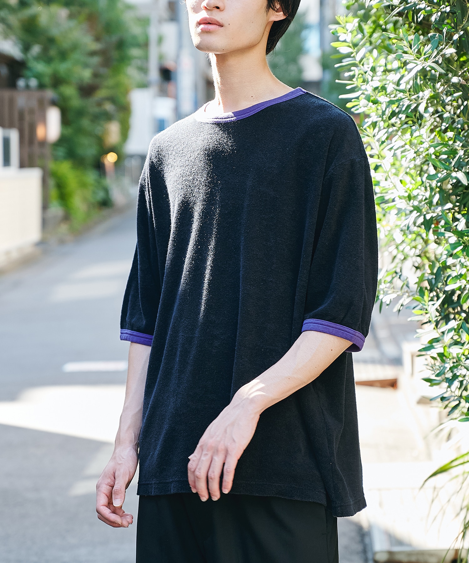 オーガニックコットンパイル / リンガーパイルTEE