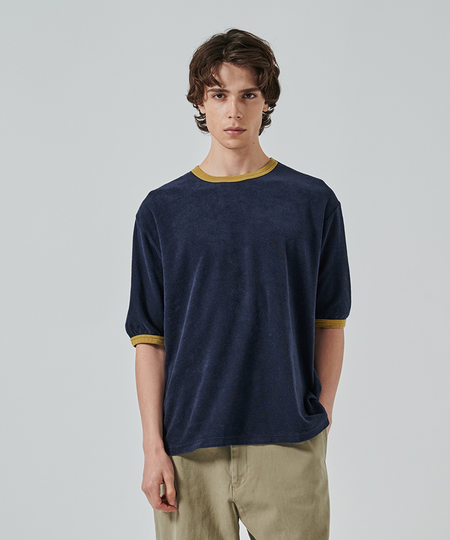 ORGANIC COTTON PILE RINGER PILE TEE