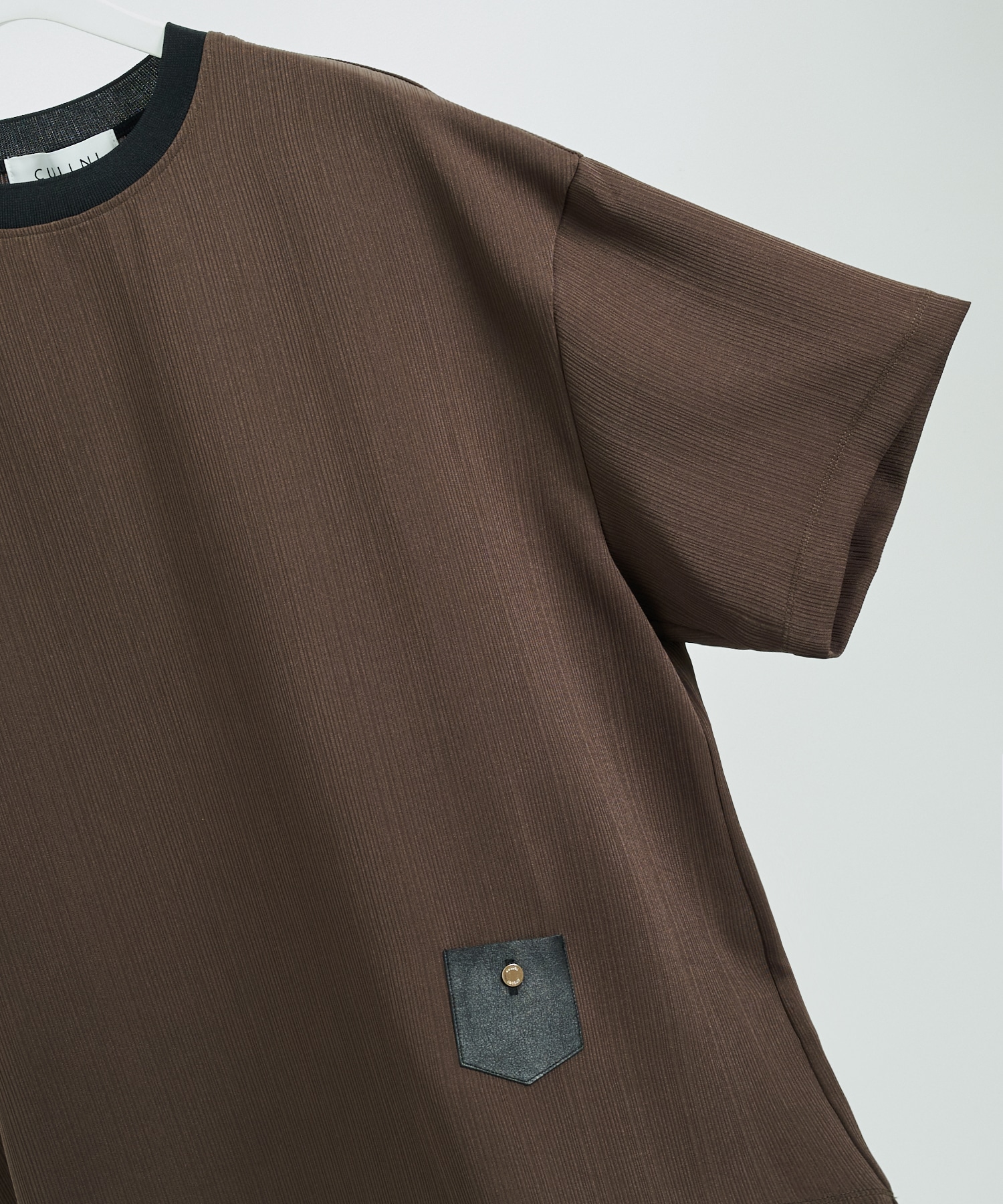 別注 Minimal Pocket S/S PLEATS TEE