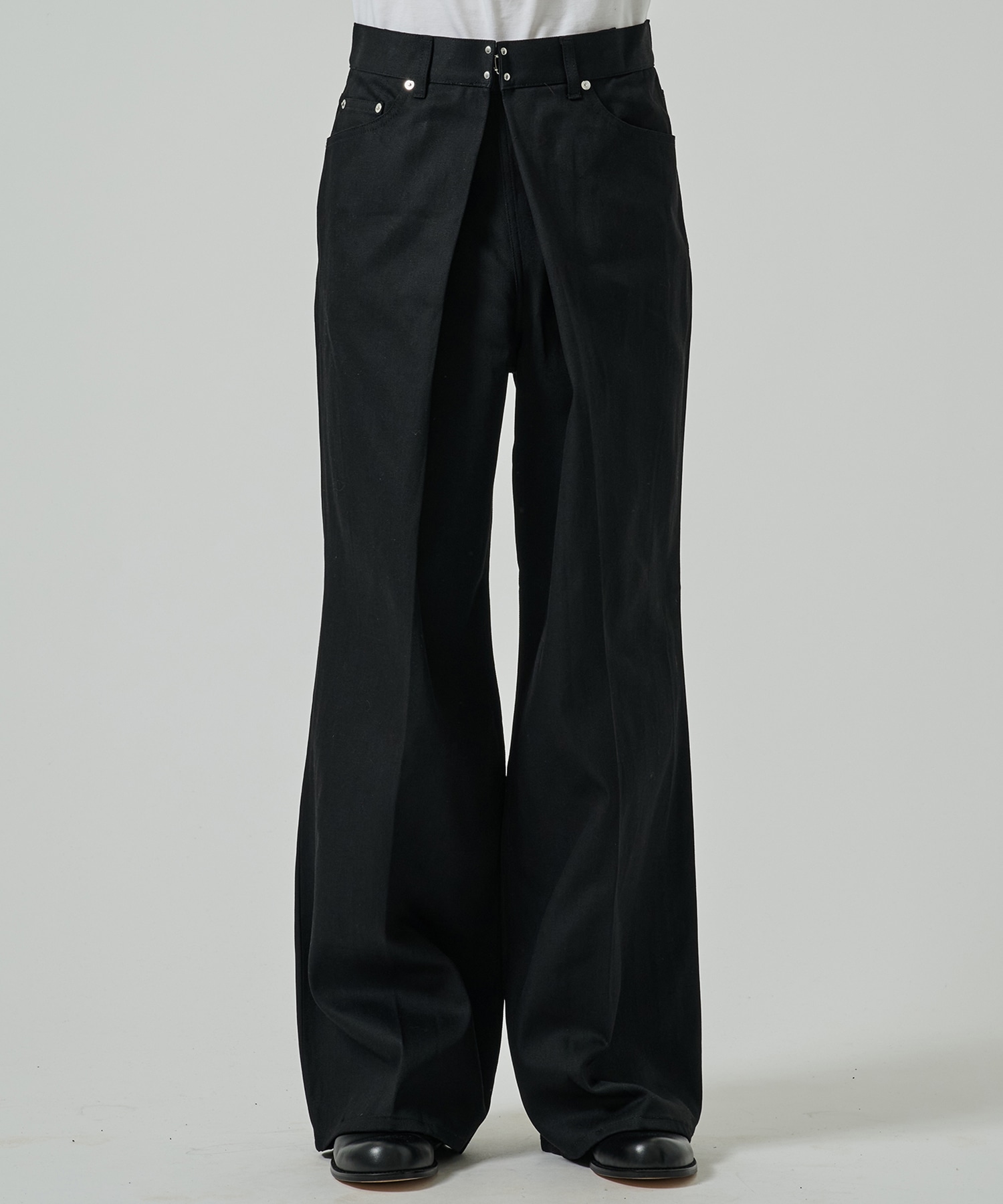 RIGID DENIM WIDE PANTS