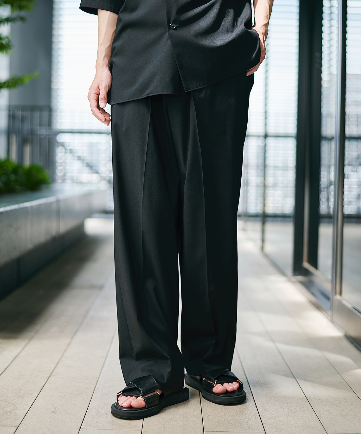 【涼しいウール】COOL WOOL WIDE SLACKS