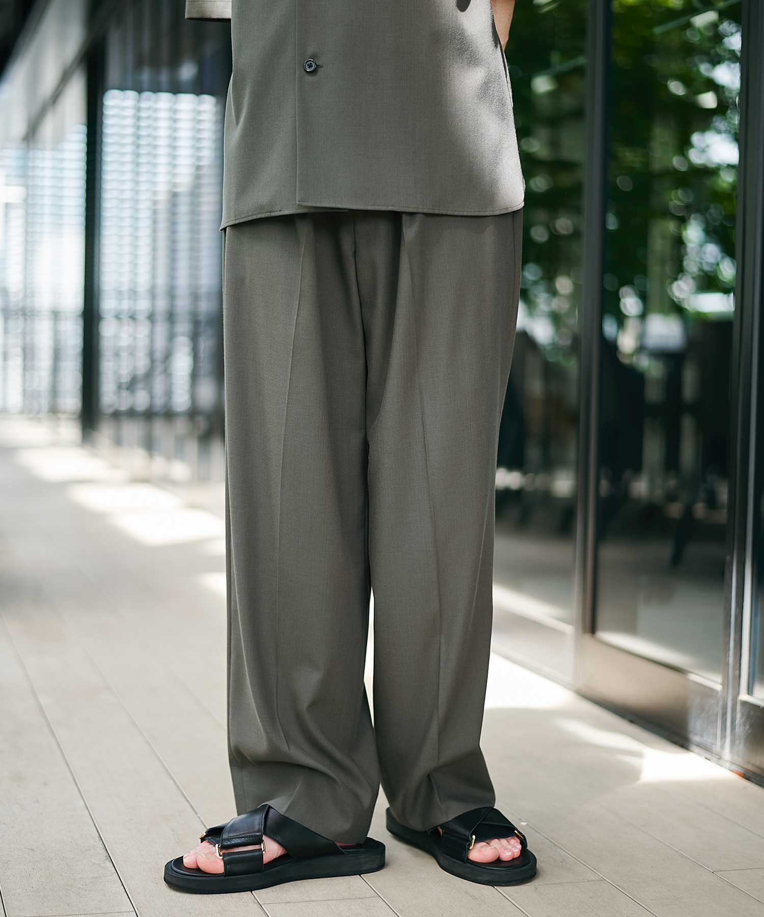 【涼しいウール】COOL WOOL WIDE SLACKS
