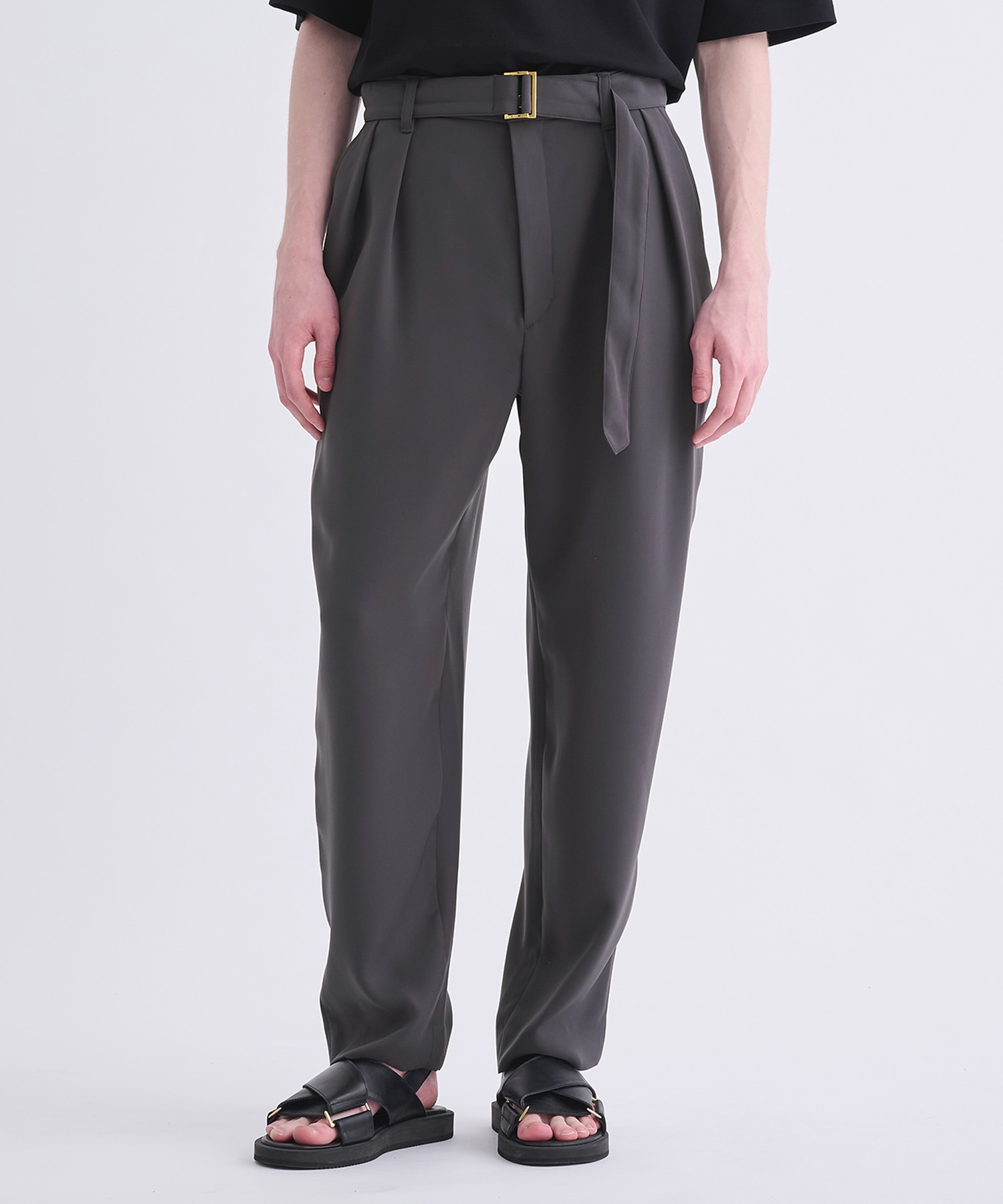 〈別注〉2Tuck Pants with Long Belt for STUDIOUS