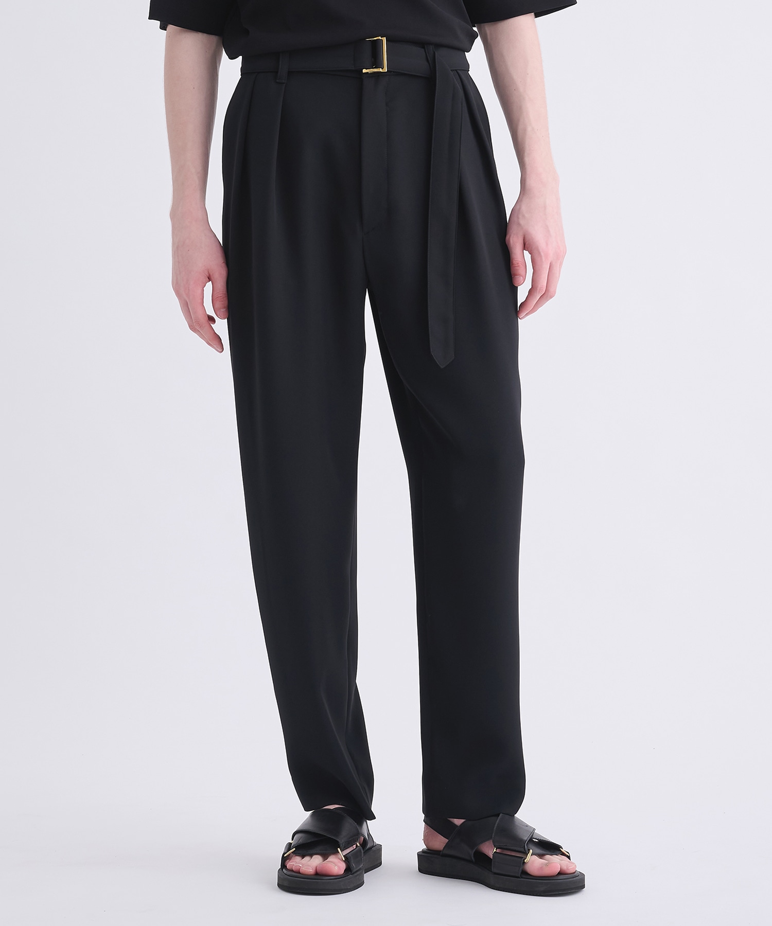 〈別注〉2Tuck Pants with Long Belt for STUDIOUS
