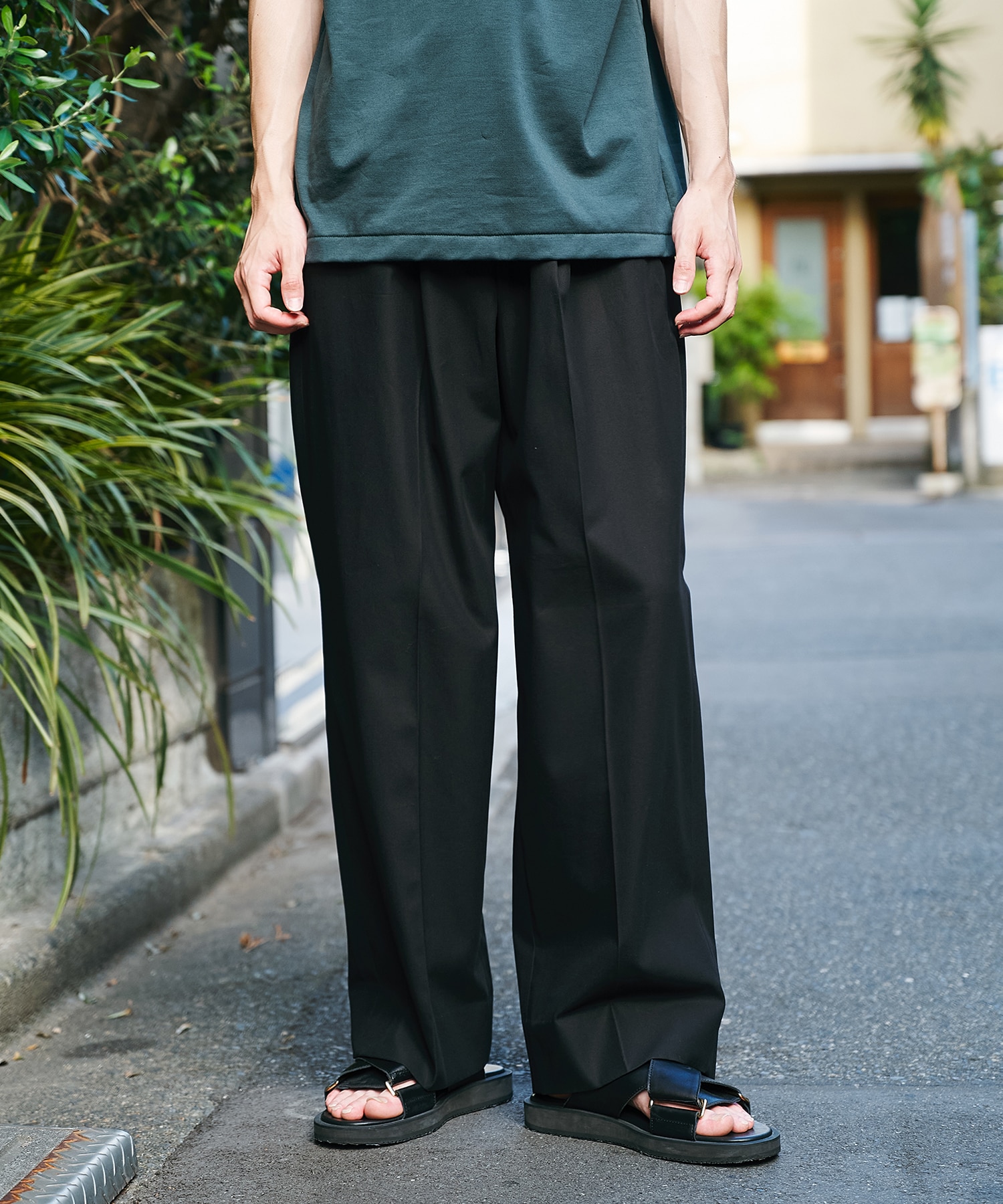 GANSHIN DRILL WIDE SLACKS