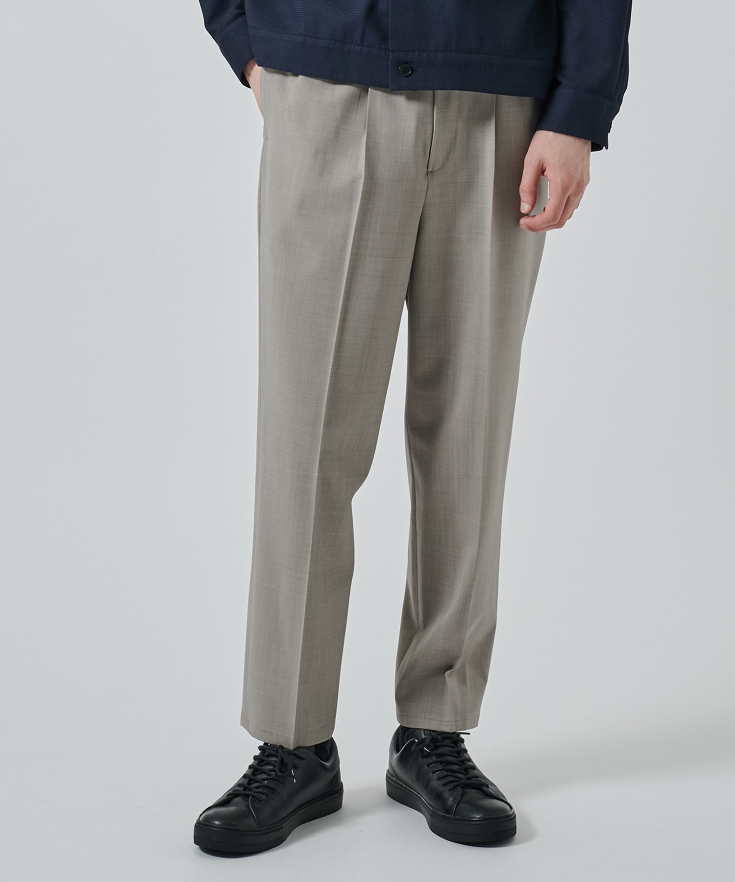 SUMMER WOOL TAPERED SLACKS