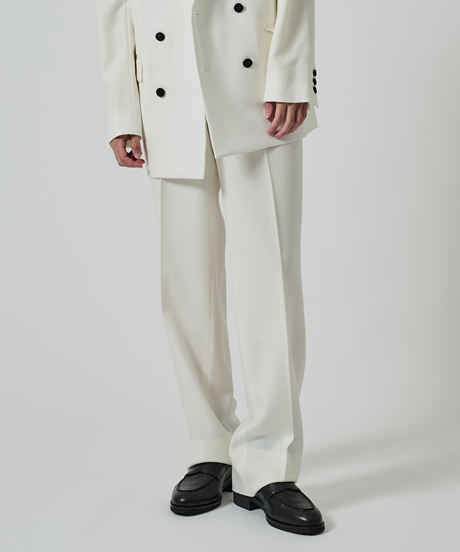 Wool Straight Trousers