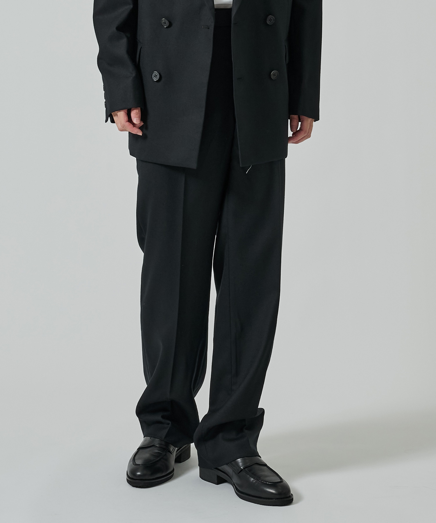 Wool Straight Trousers
