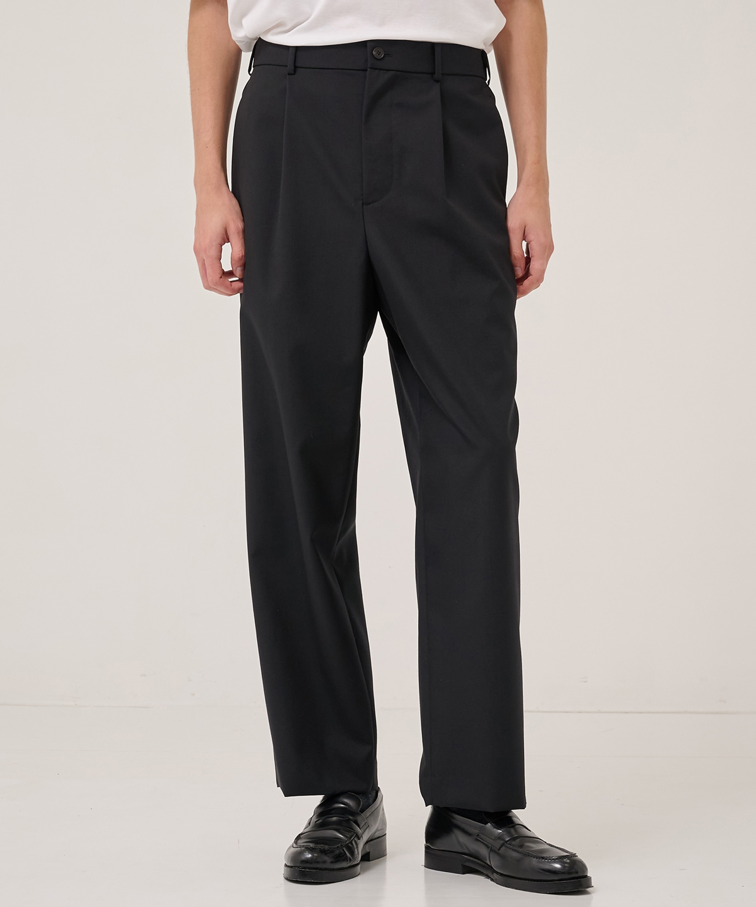WOOL TORPICAL LOOSE FIT PANTS