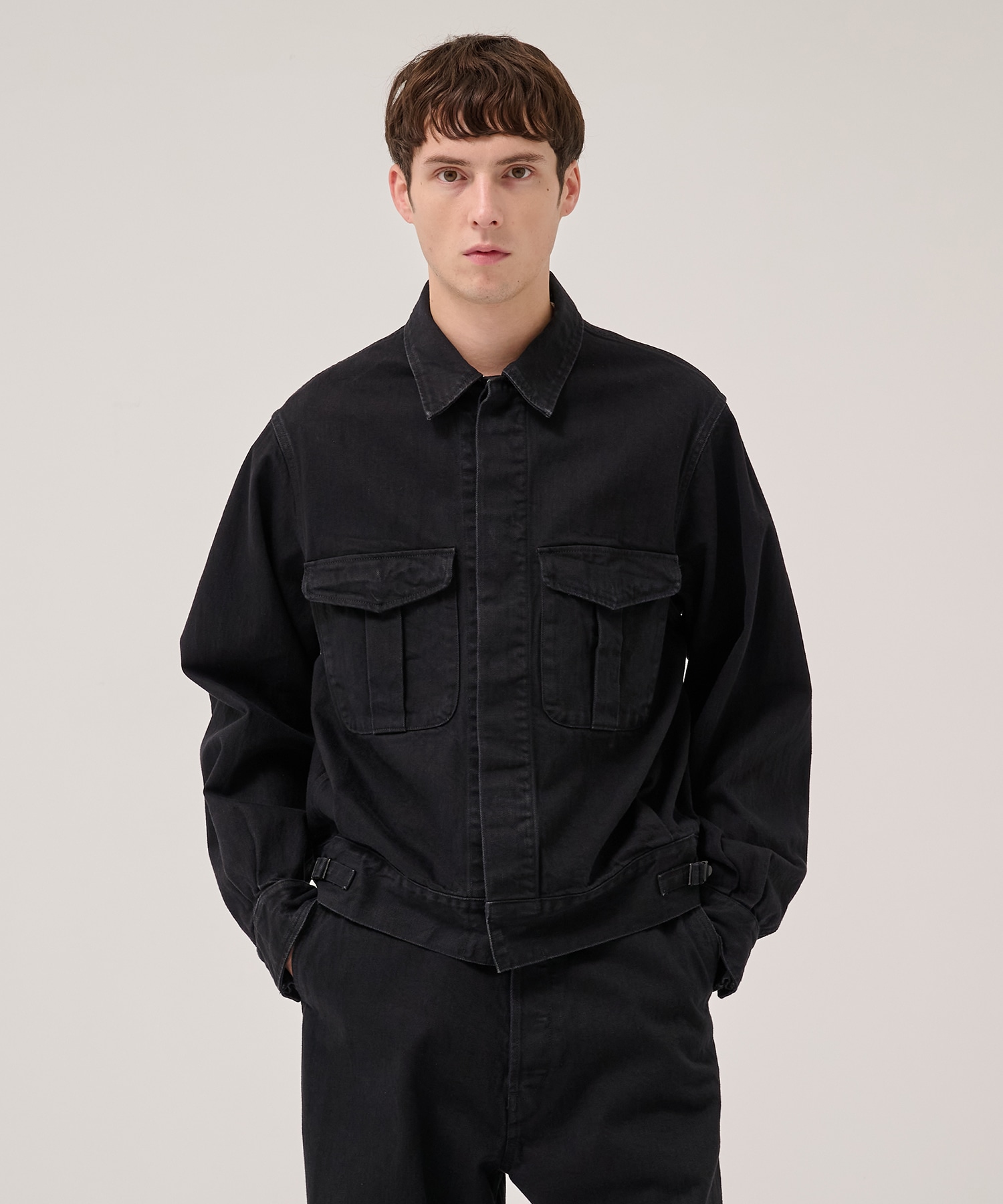 別注 DENIM MILITARY JACKET