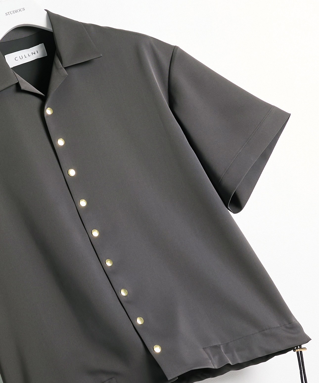 Dry Stretch Twill Drawstring Open Coller Short Sleeve Jaket
