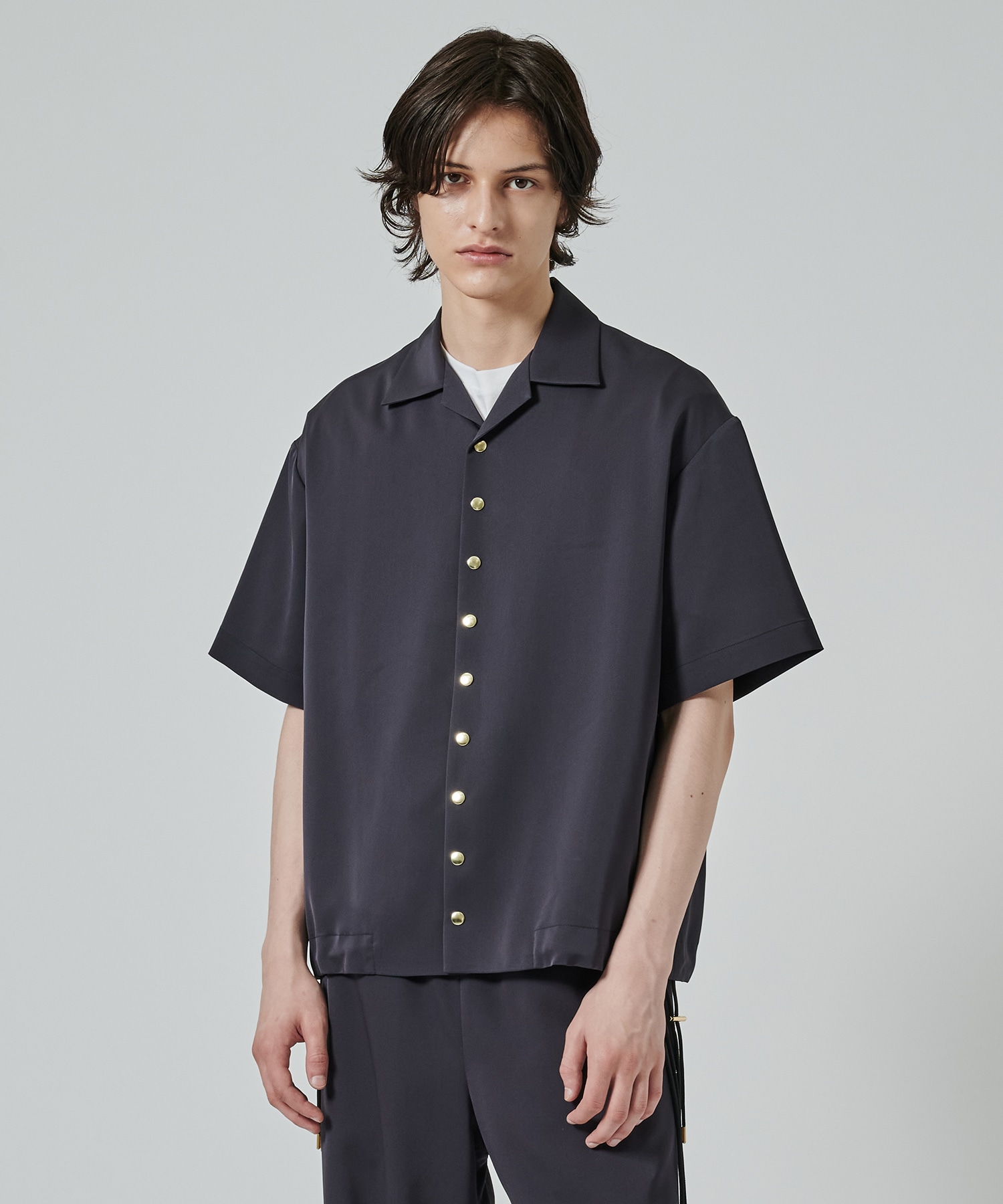 Dry Stretch Twill Drawstring Open Coller Short Sleeve Jaket