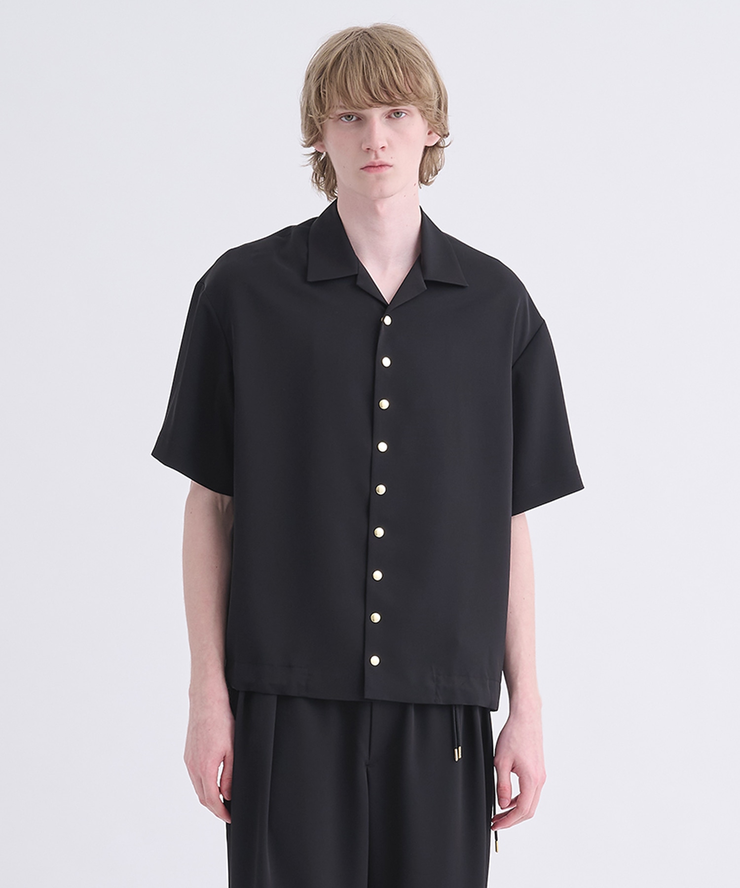 Dry Stretch Twill Drawstring Open Coller Short Sleeve Jaket