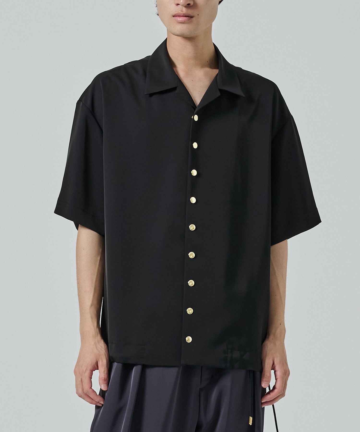Dry Stretch Twill Drawstring Open Coller Short Sleeve Jaket