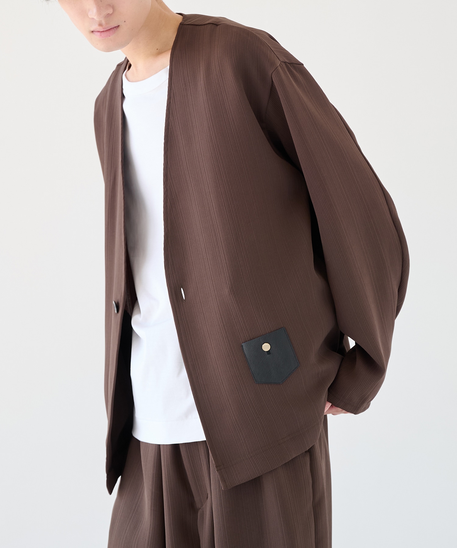 別注 Minimal Pocket PLEATS Cardigan