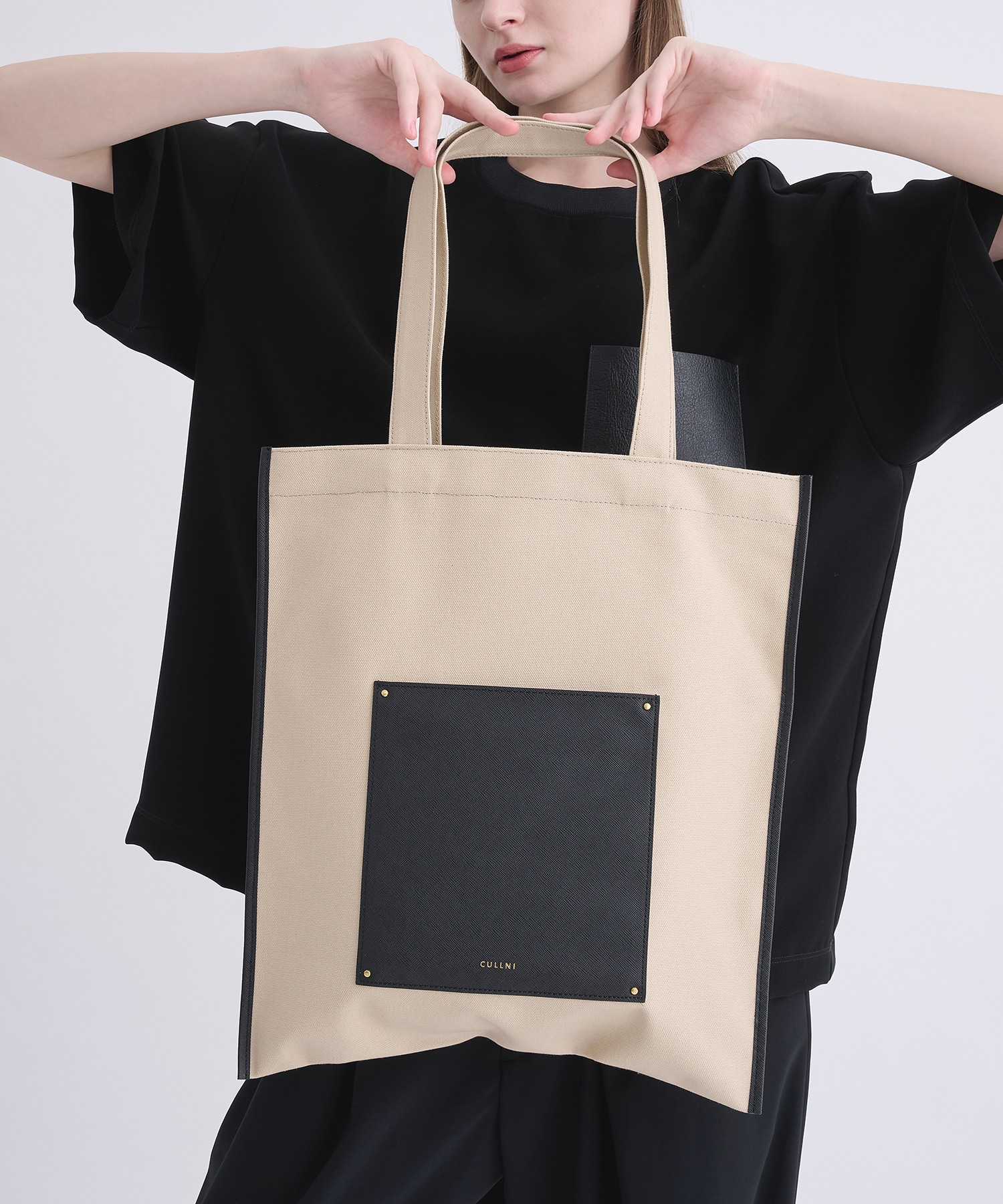 〈別注〉Leather Pocket Canvas Eco Tote