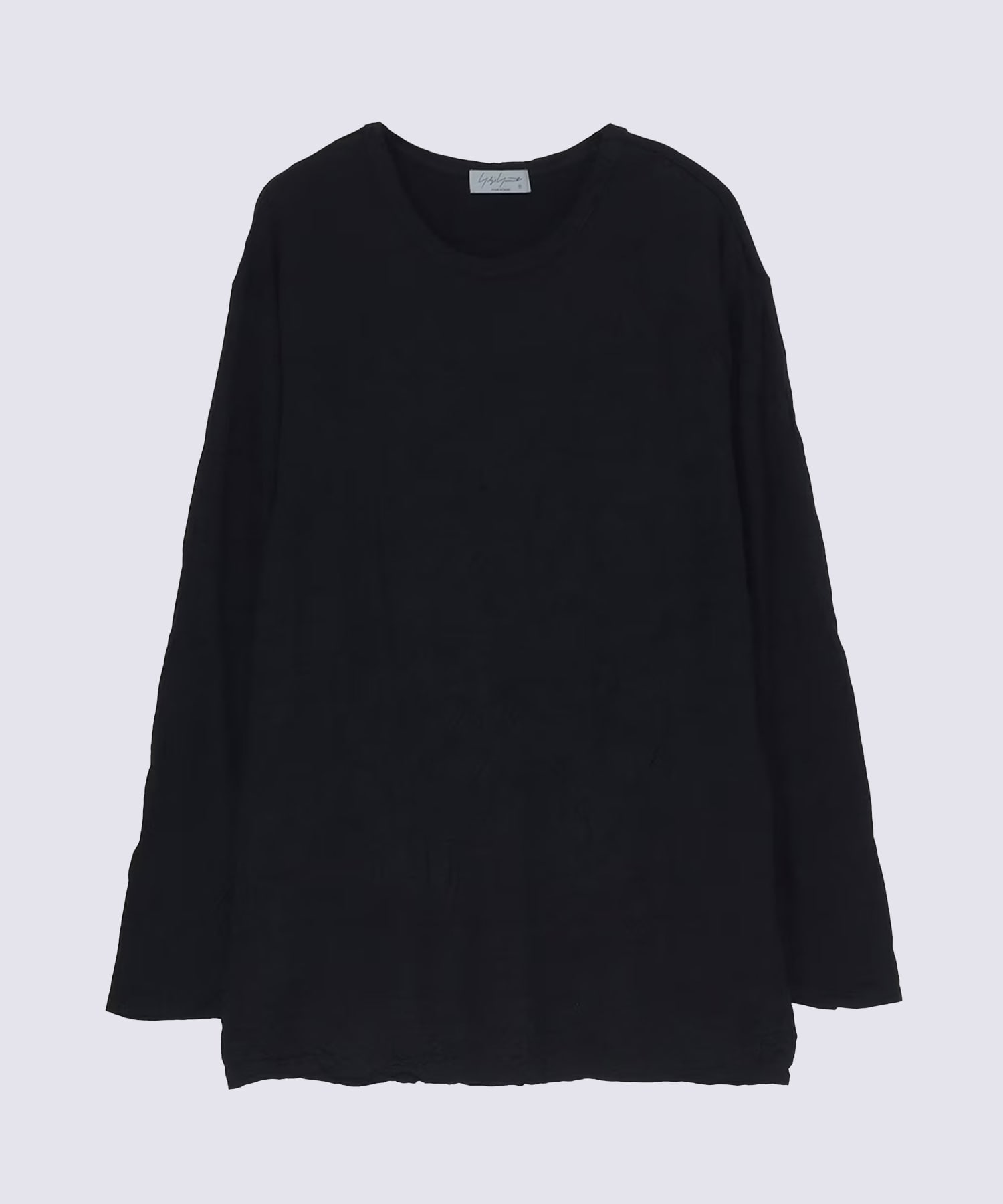 WASHABLE WOOL JERSEY ROUND NECK LONG SLV T