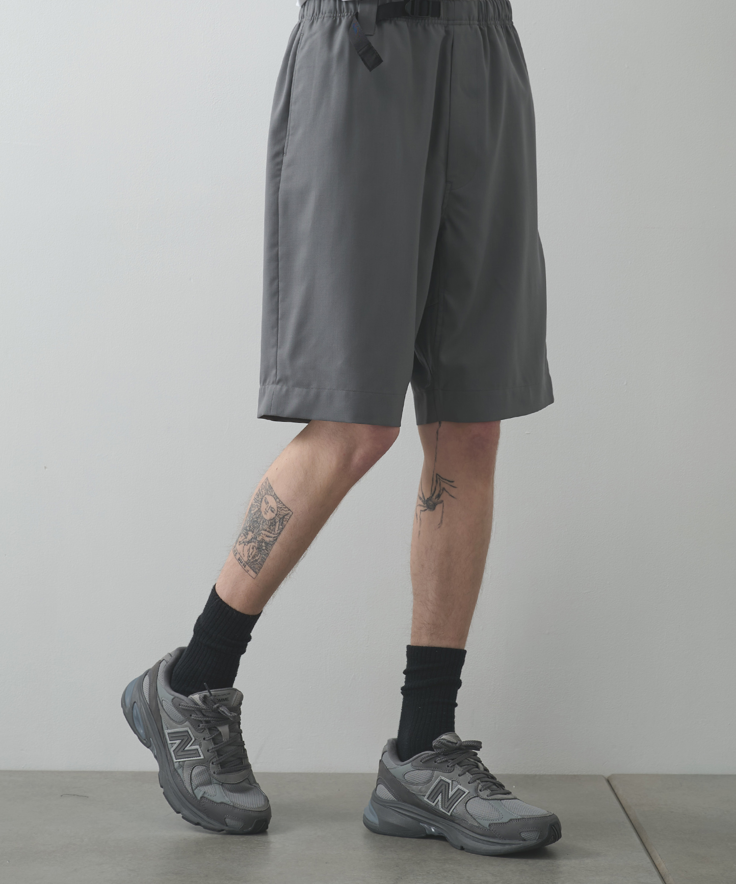 WEBBING BELT HALF PANTS