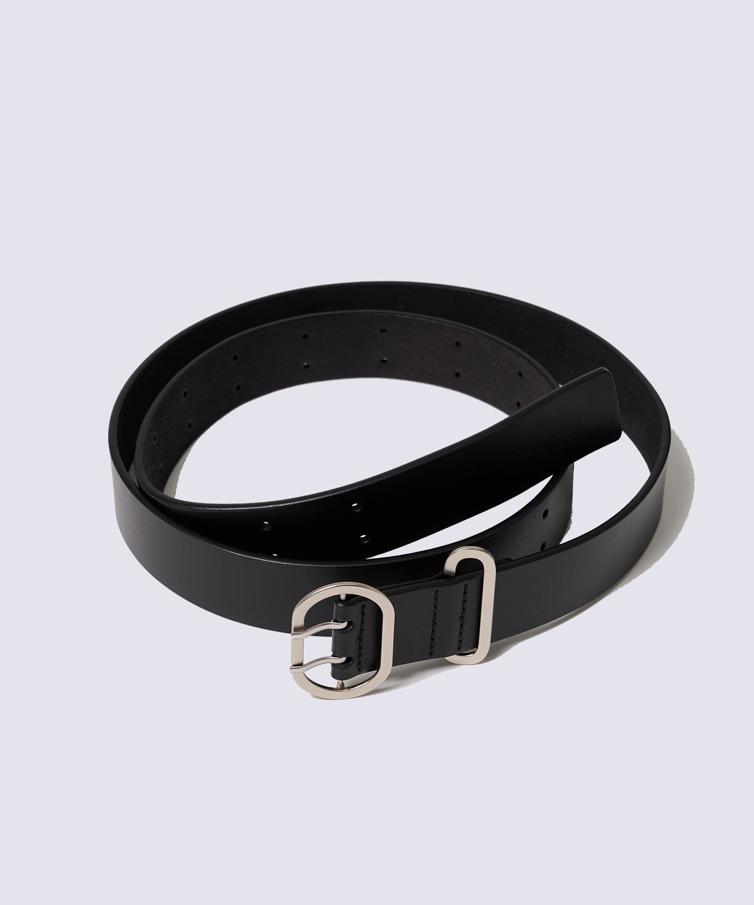 LEATHER DOUBLE PRONG BELT