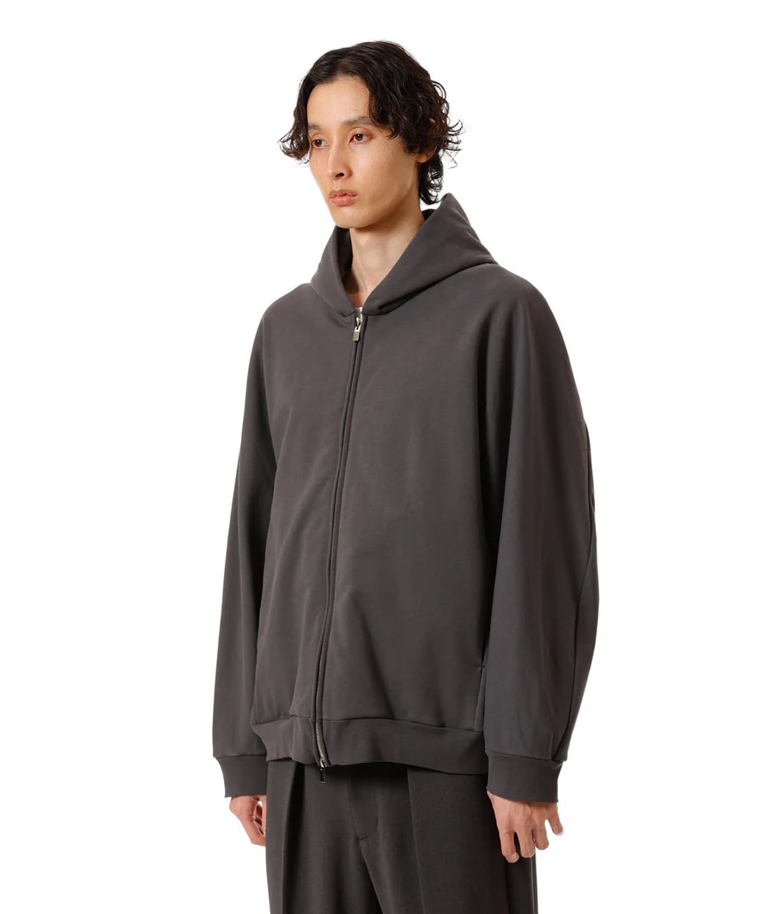 CO STRECH TERRY ZIP UP HOODIE