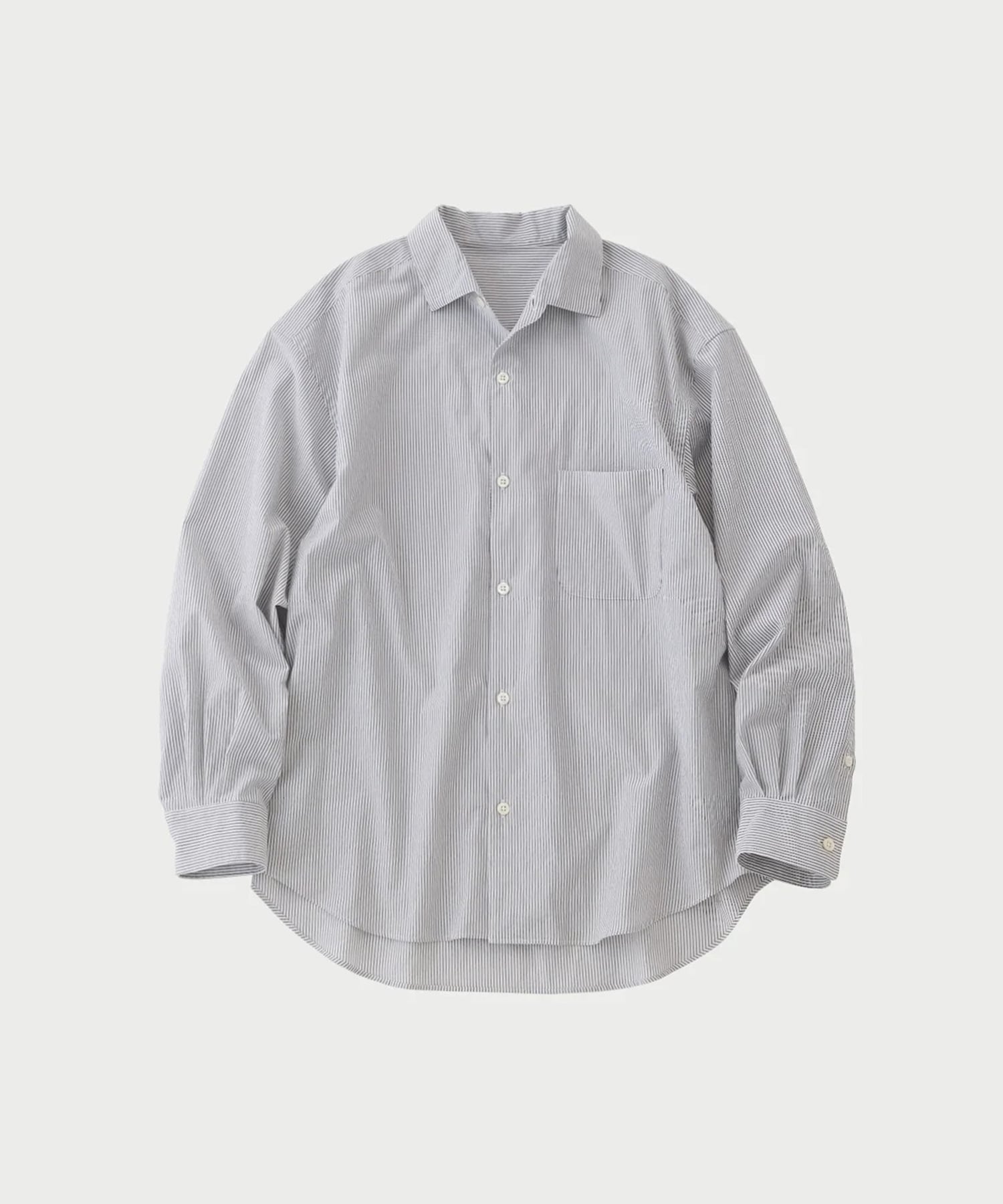 ITALIAN COLLAR STRIPE L/S SHIRTS