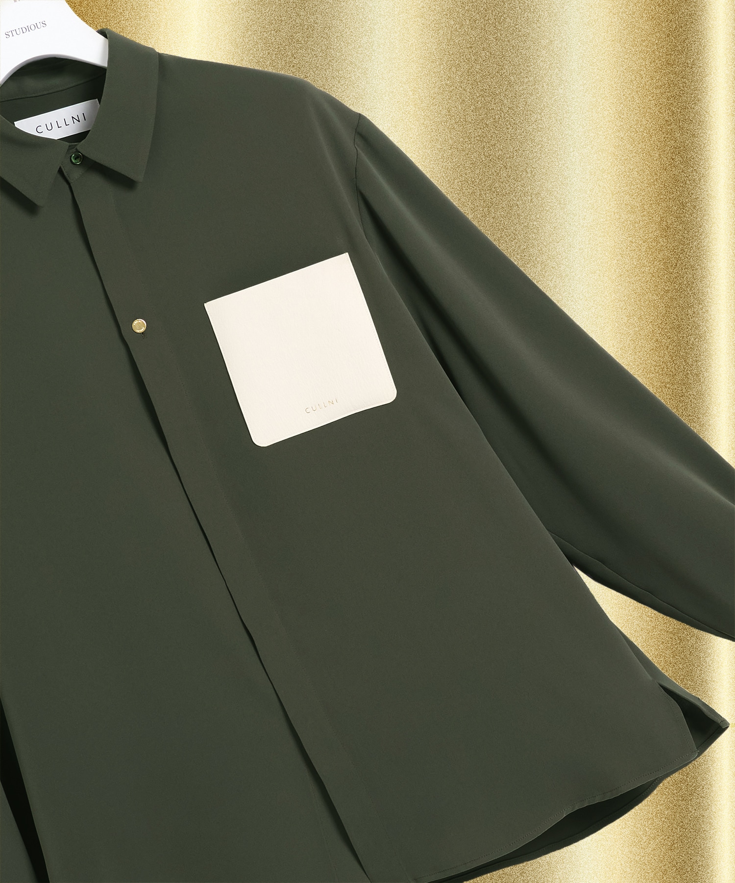 別注 Leather Pocket L/S Shirts