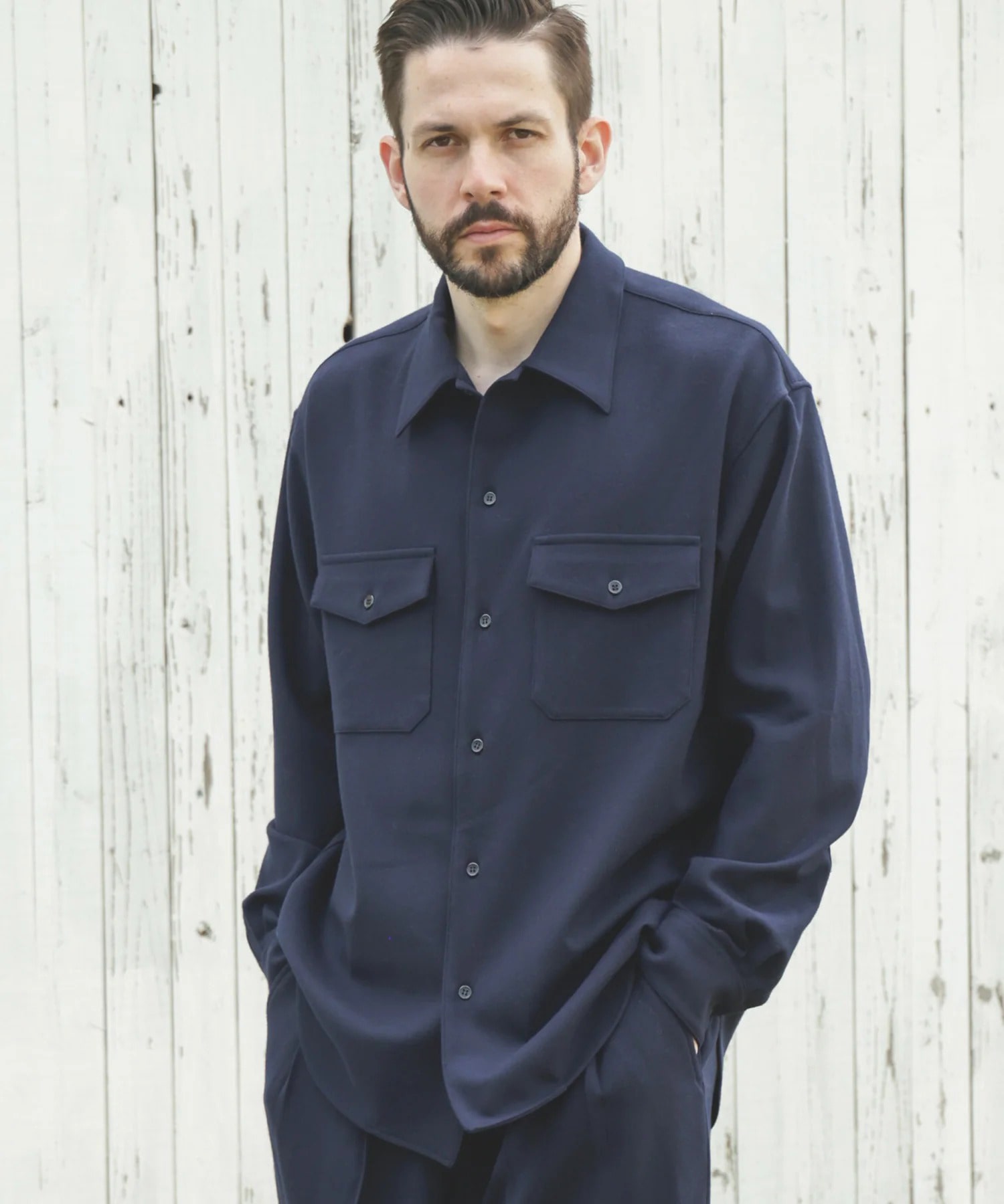 PEACHSKIN STRETCH GABARDINE /CPO SHIRT