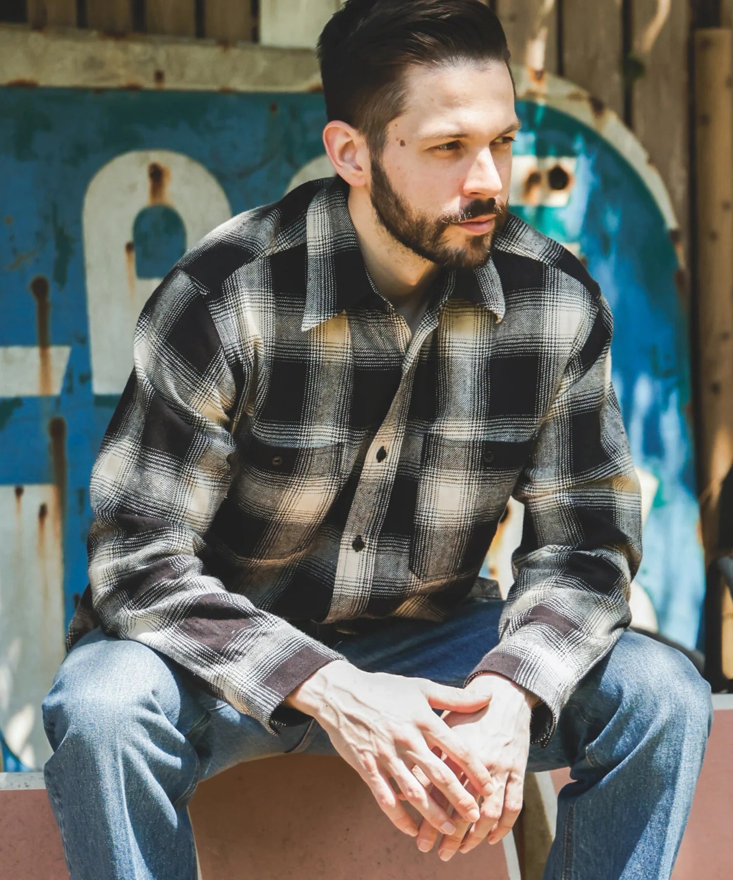OMBRE CHECK NEL /WORK SHIRT