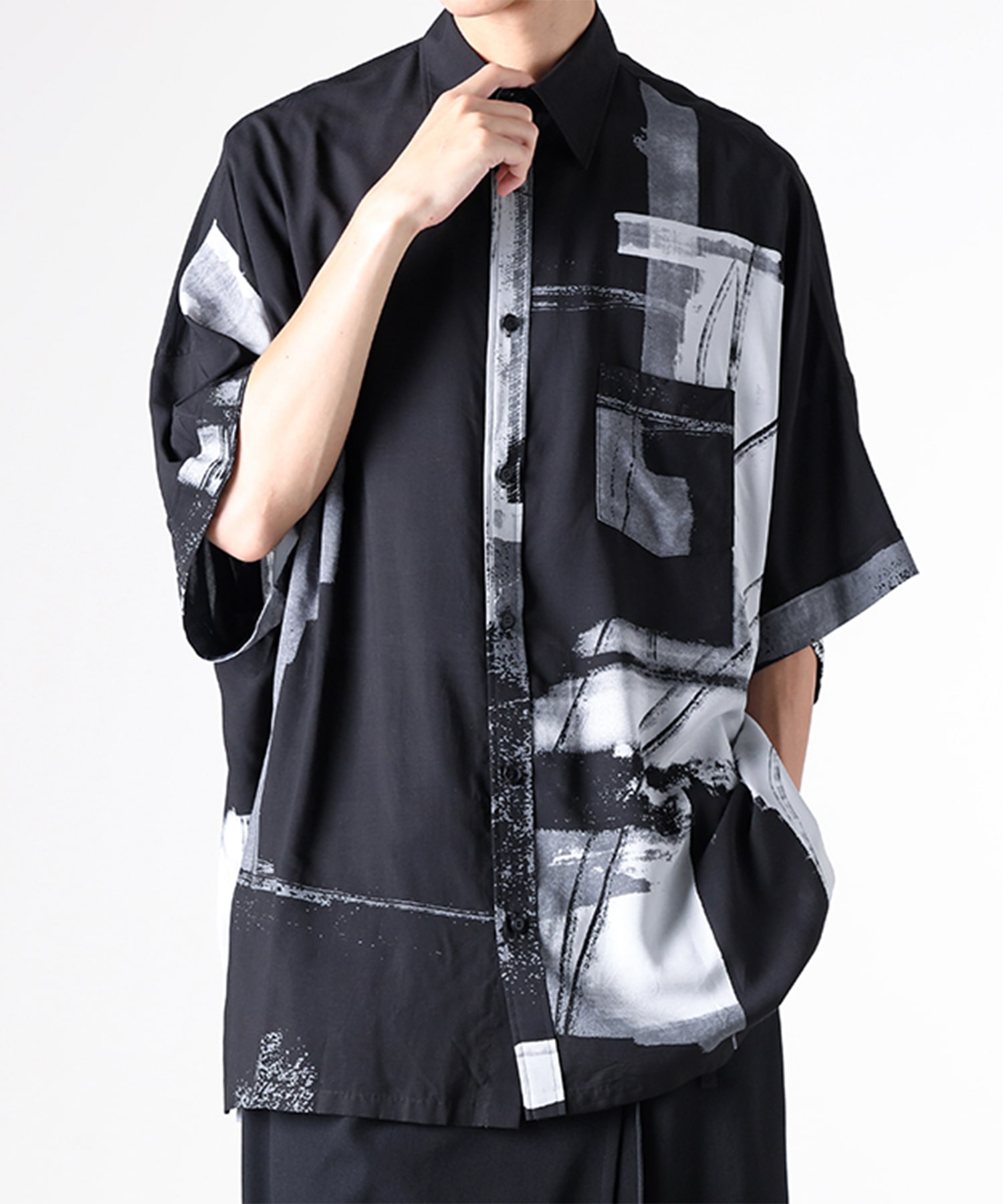 Front Dolman Big Shirt Short Sleeve