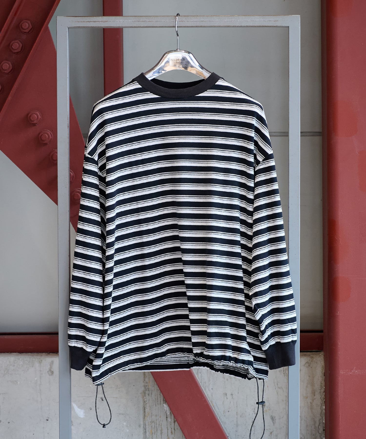 BALLOON STRIPES LONG SLEEVE T SHIRT