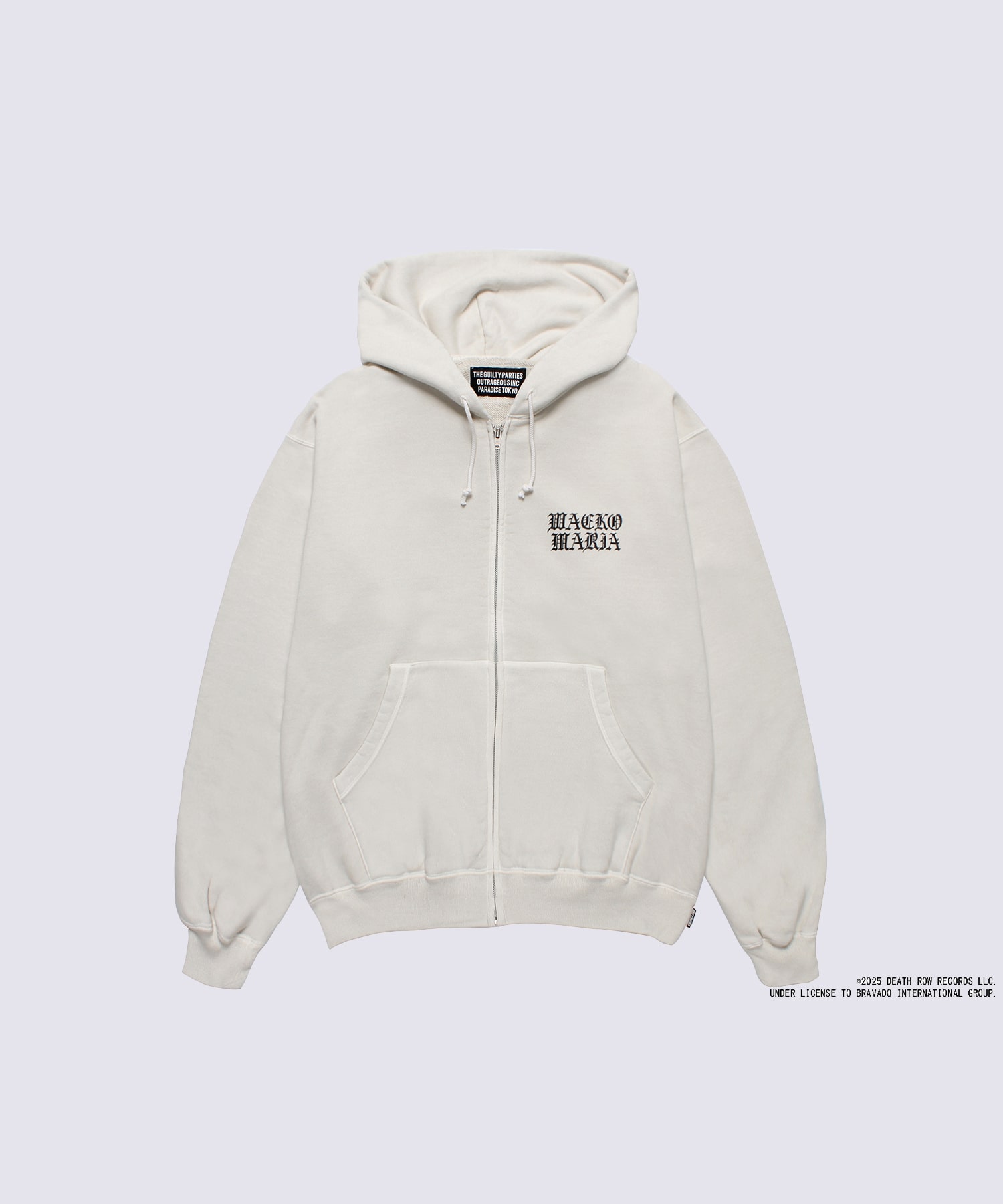 DEATH ROW RECORDS / WASHED MIDDLE WEIGHT FULL ZIP HOODIE