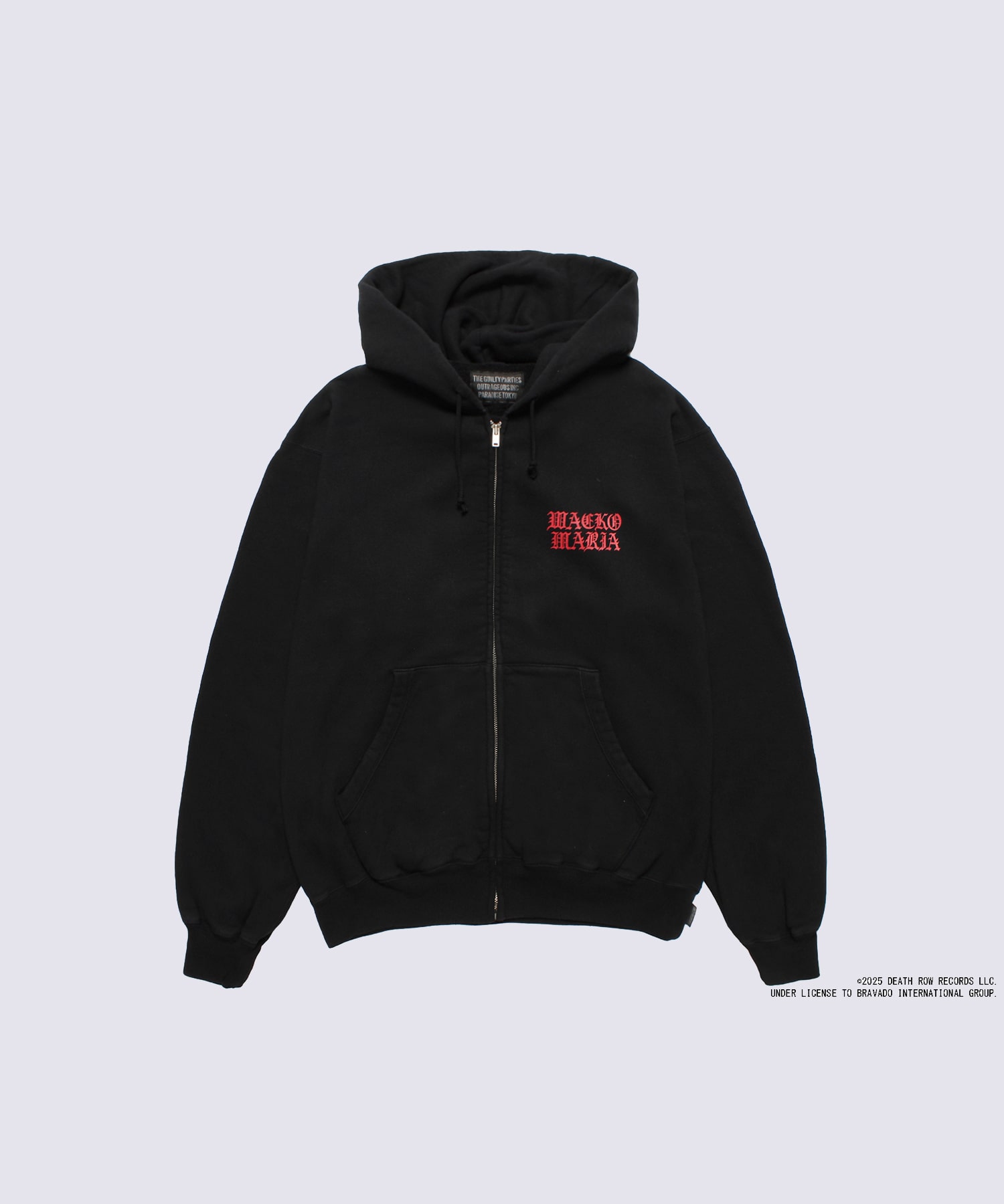 DEATH ROW RECORDS / WASHED MIDDLE WEIGHT FULL ZIP HOODIE