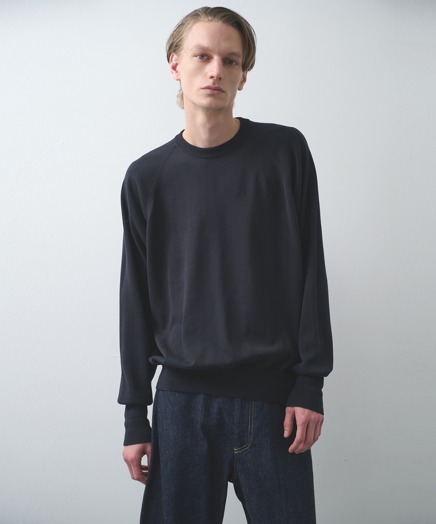 Cotton/silk pullover
